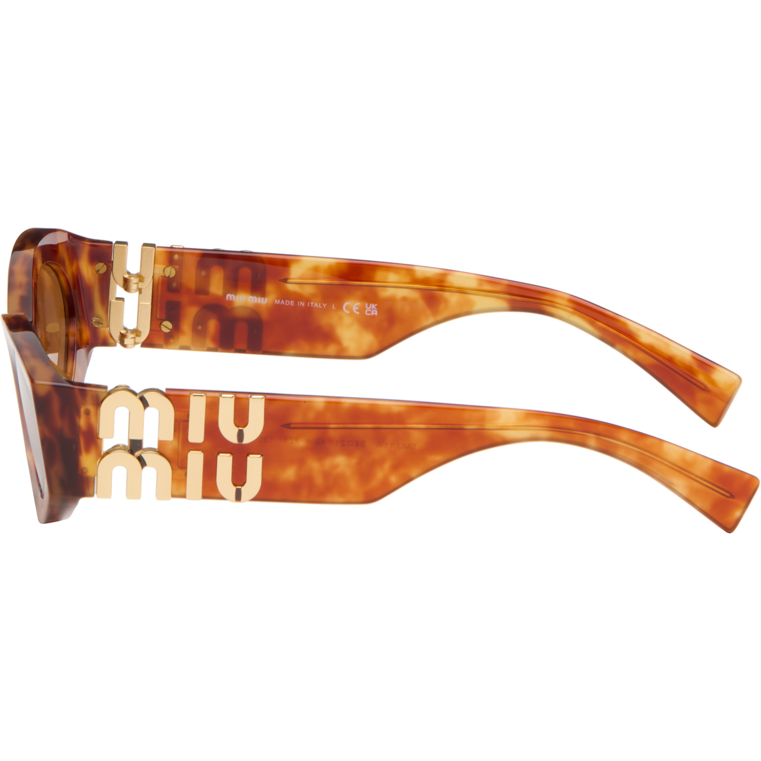  Miu Miu Eyewear Brown 'miu Glimpse' Sunglasses 