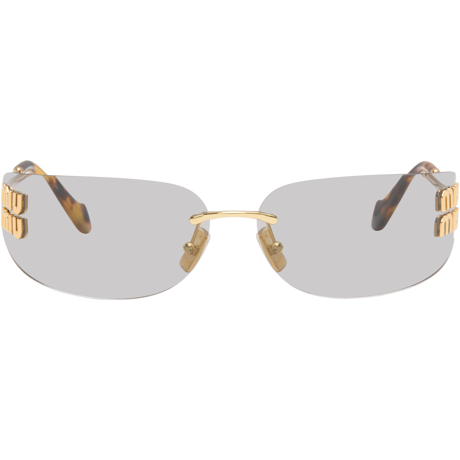 Miu Miu Eyewear Gold Aube Sunglasses