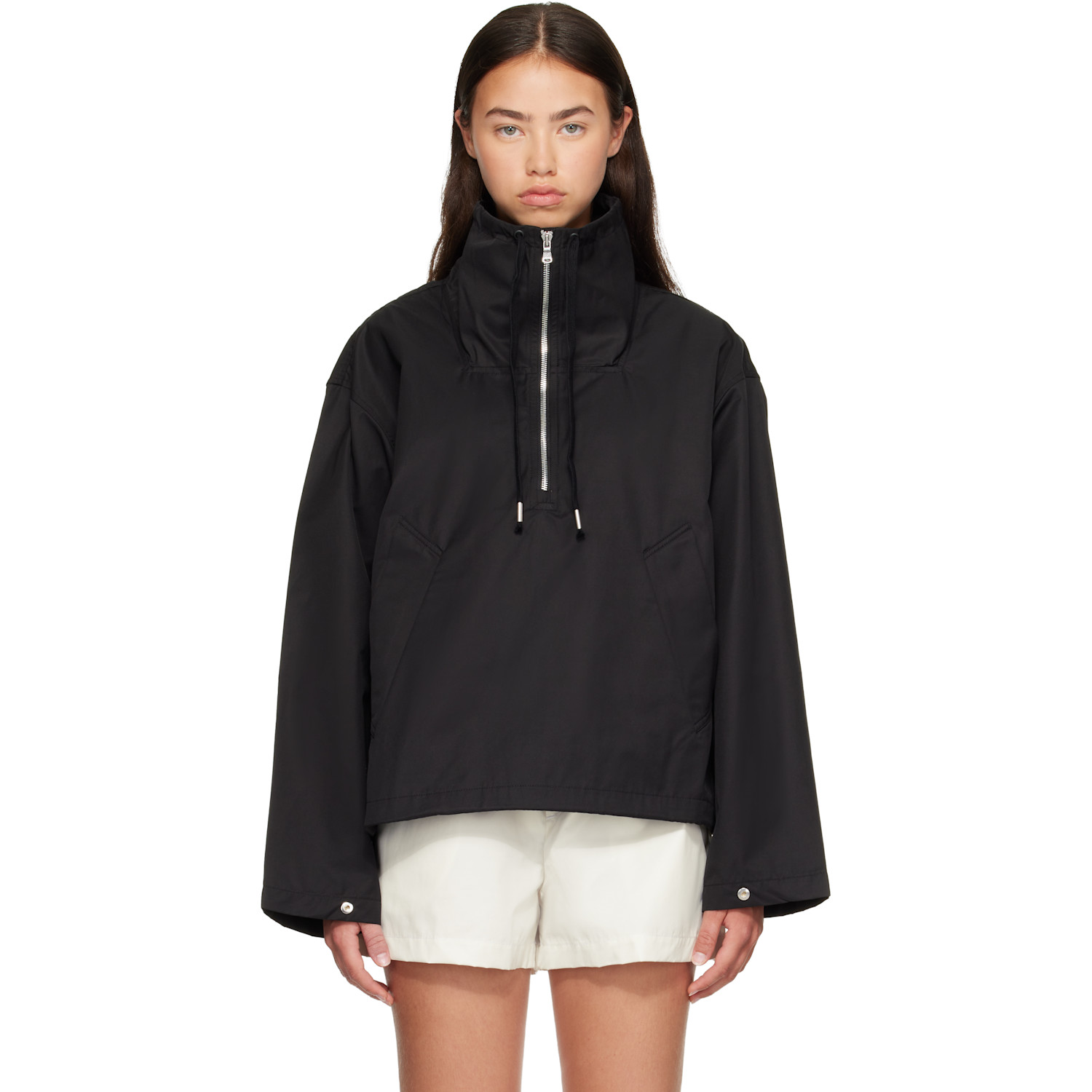 AGOLDE Black Lydia Popover Anorak