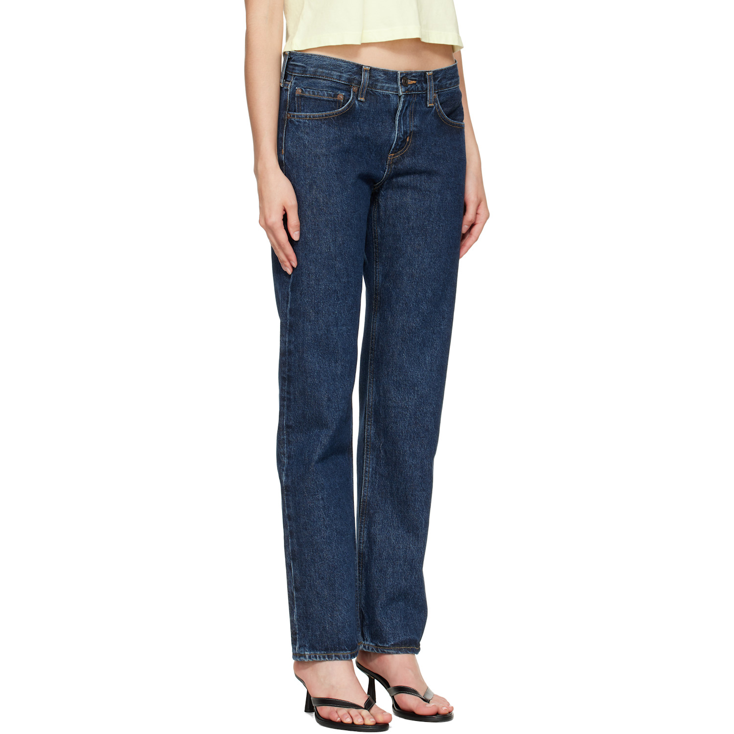 Agolde Blue Low Curve Jeans In Blue