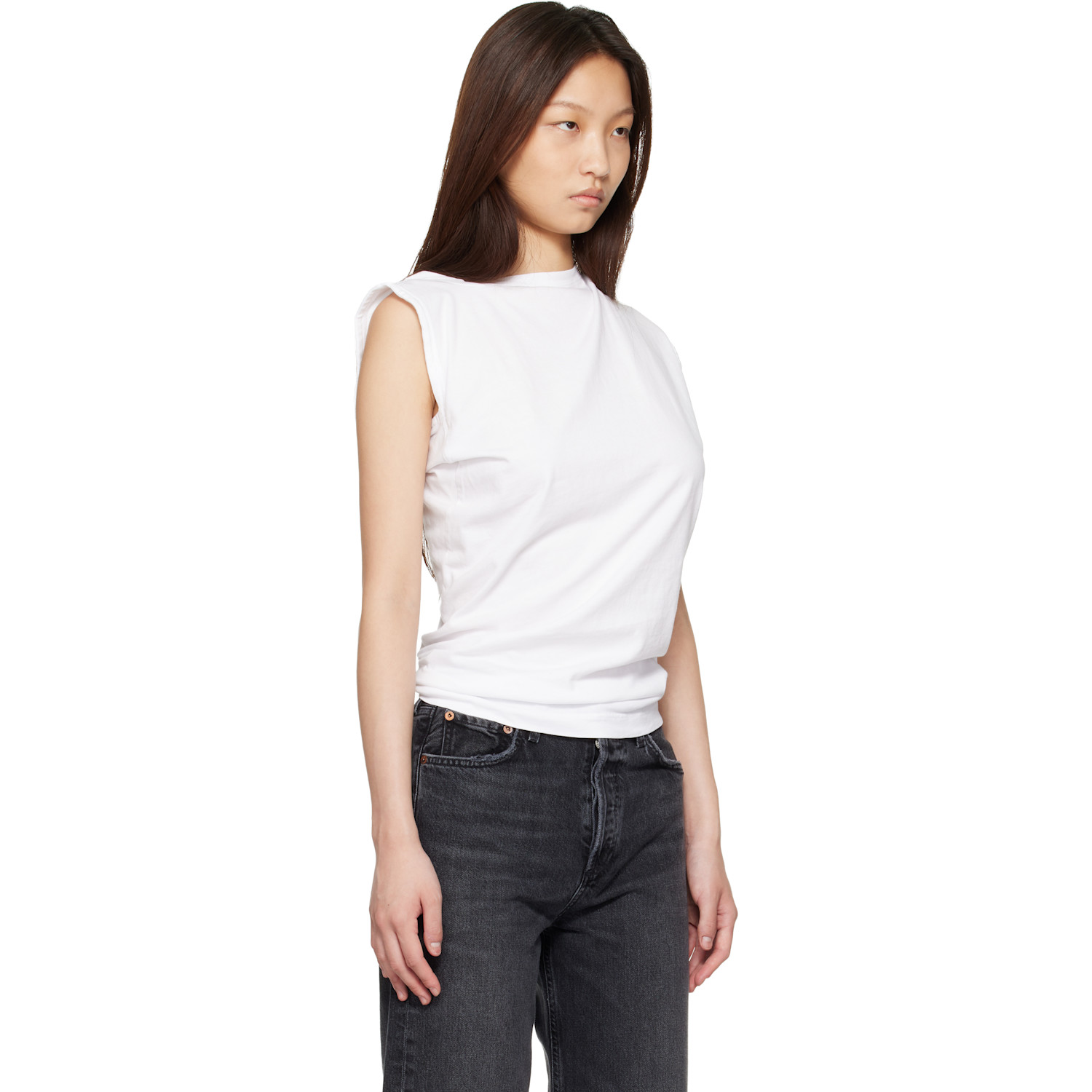  Agolde White Beth T-shirt 