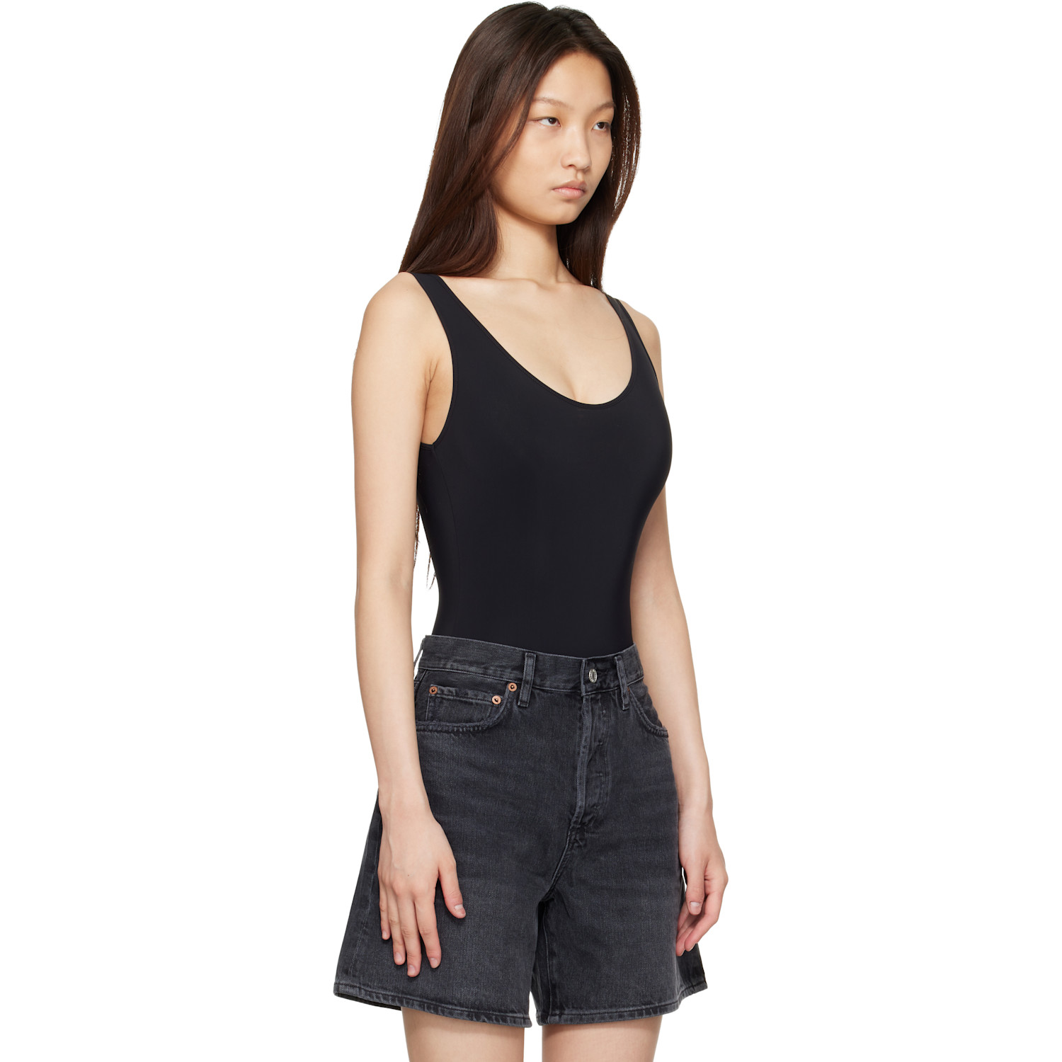  Agolde Black Tora Bodysuit 