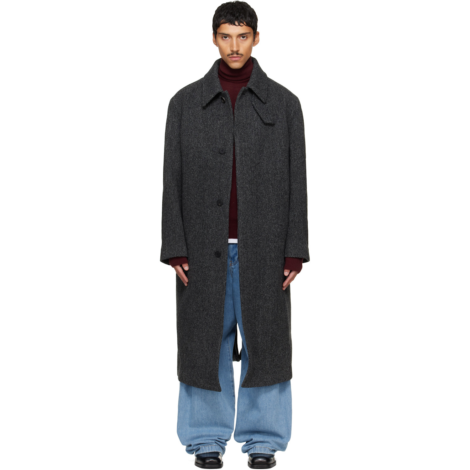 Solid Homme Gray Tweed Coat