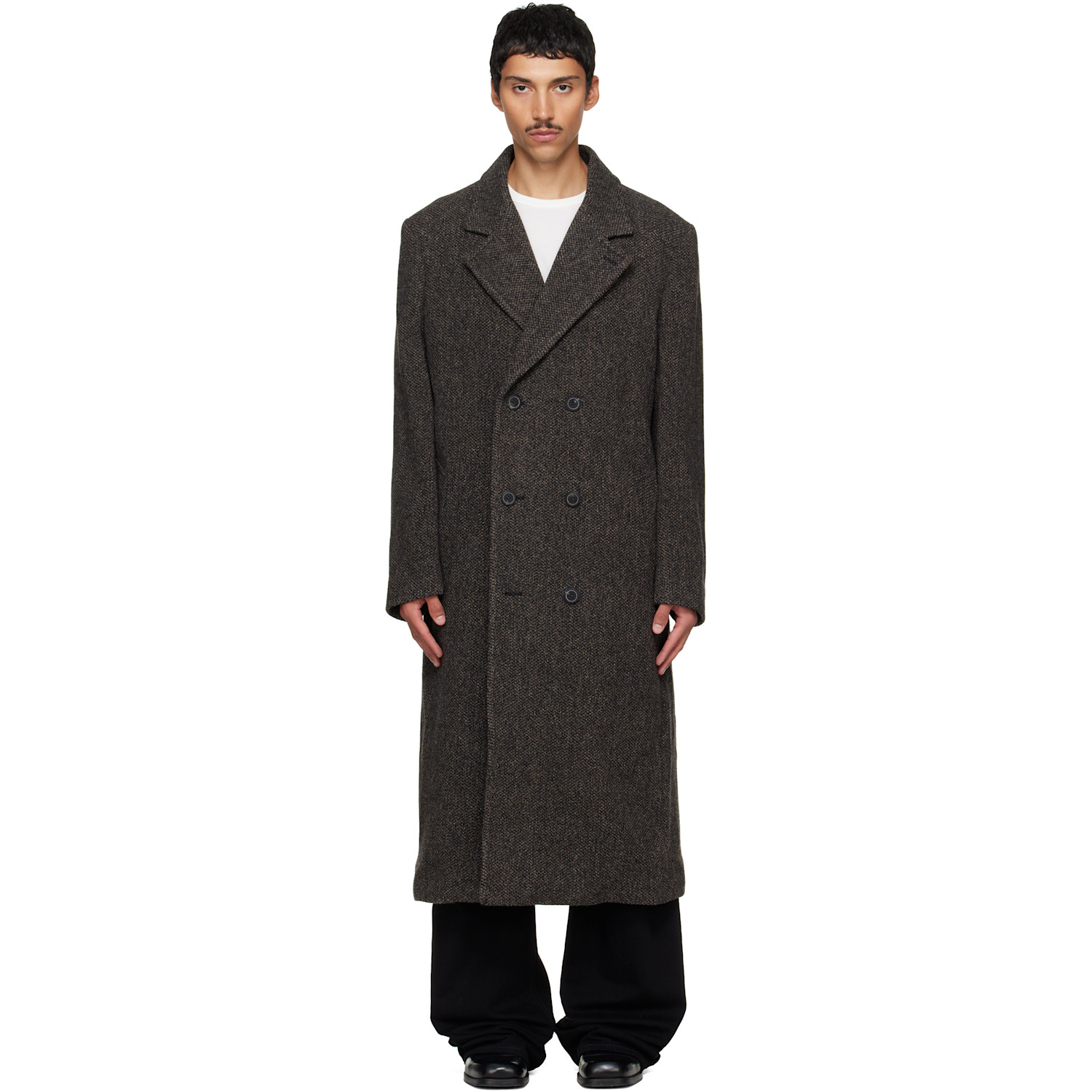 Solid Homme Brown Tweed Coat