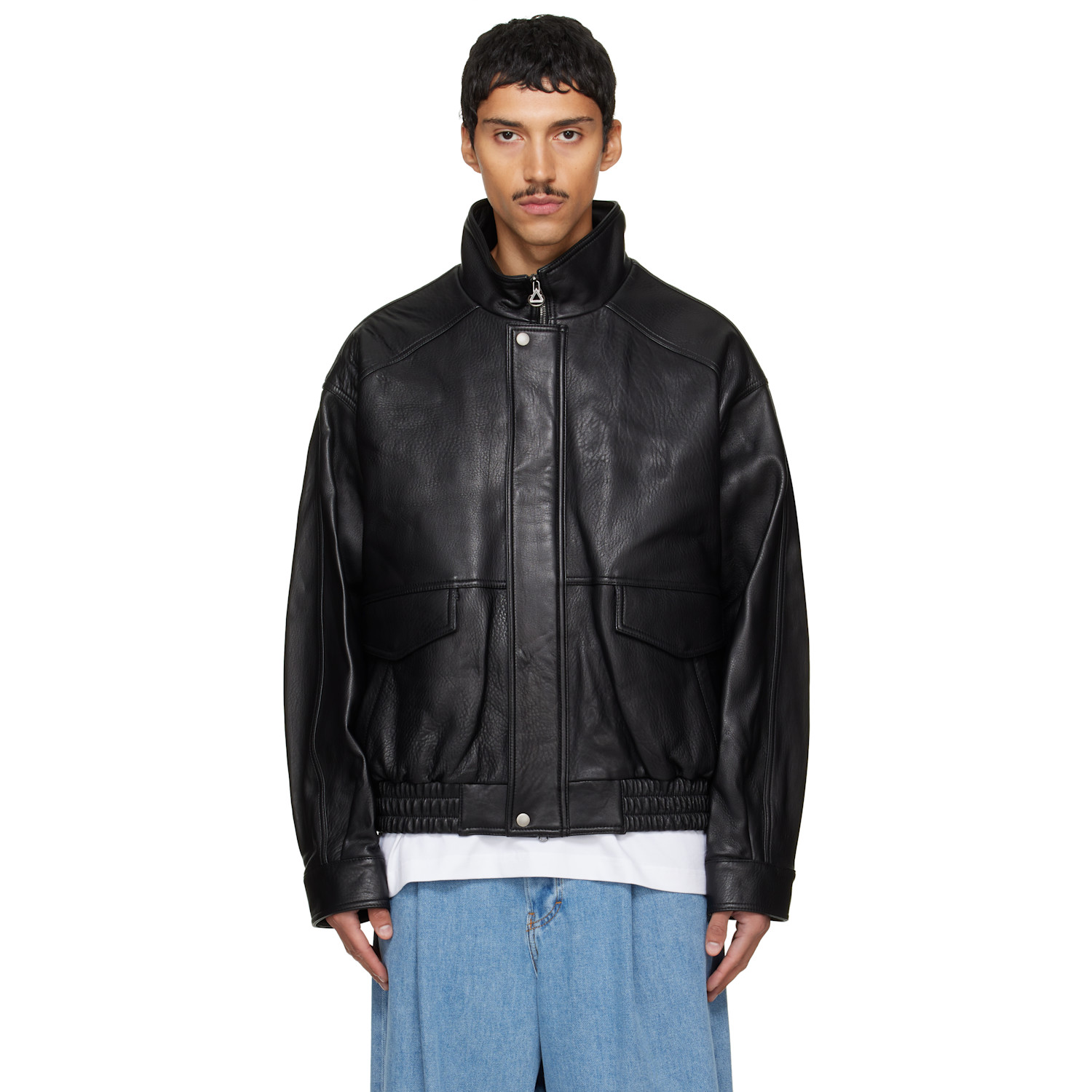 Solid Homme Black Grained Lambskin Jacket