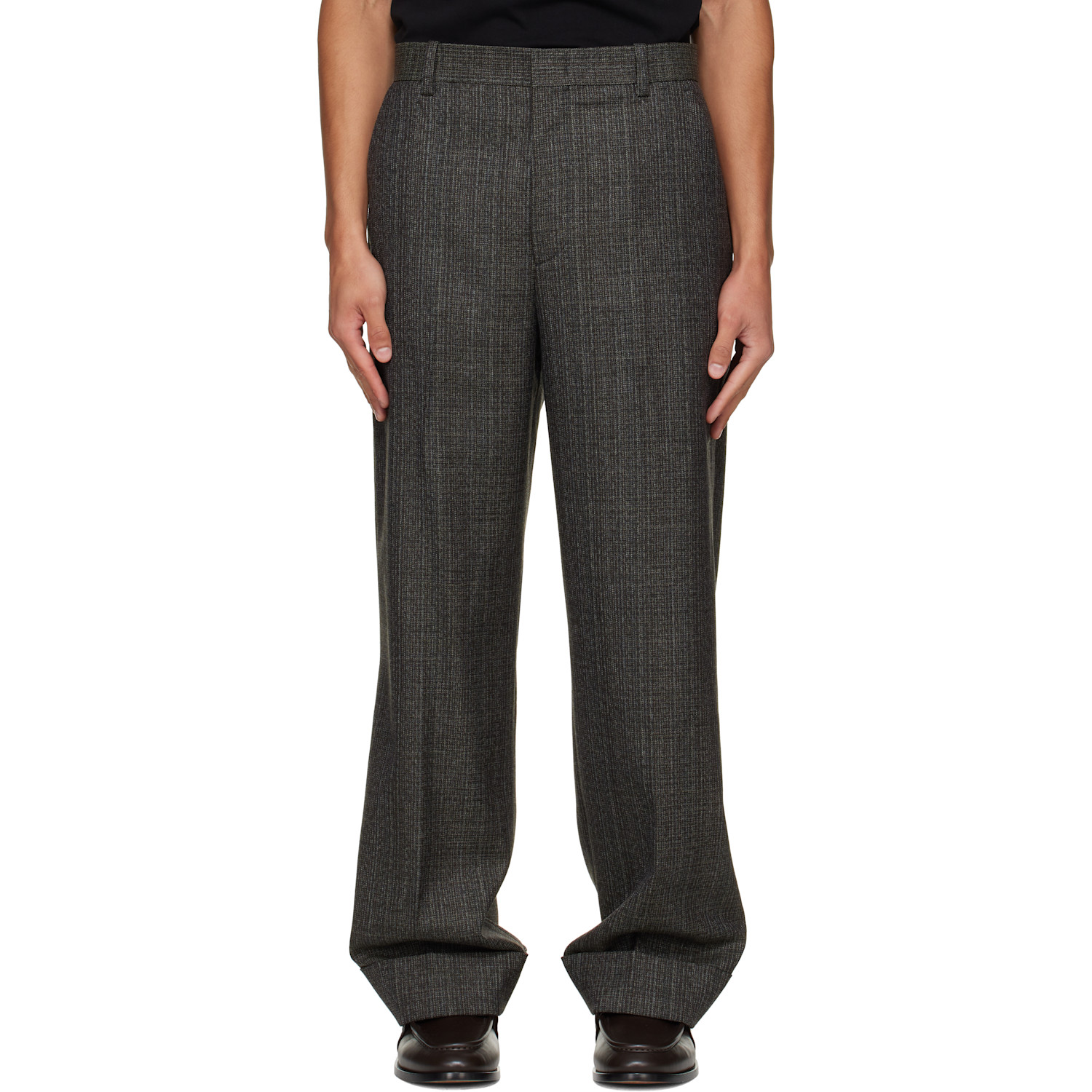 Solid Homme Brown Tweed Trousers