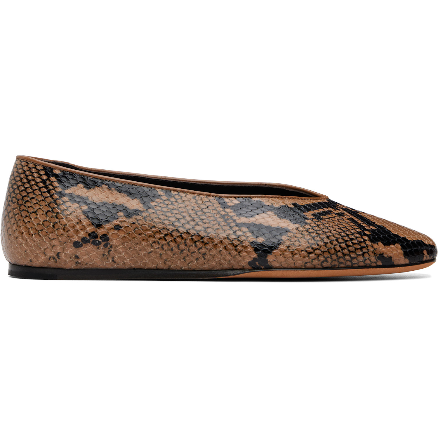 Le Monde Beryl Brown & Black Classic Regency Ballerina Flats