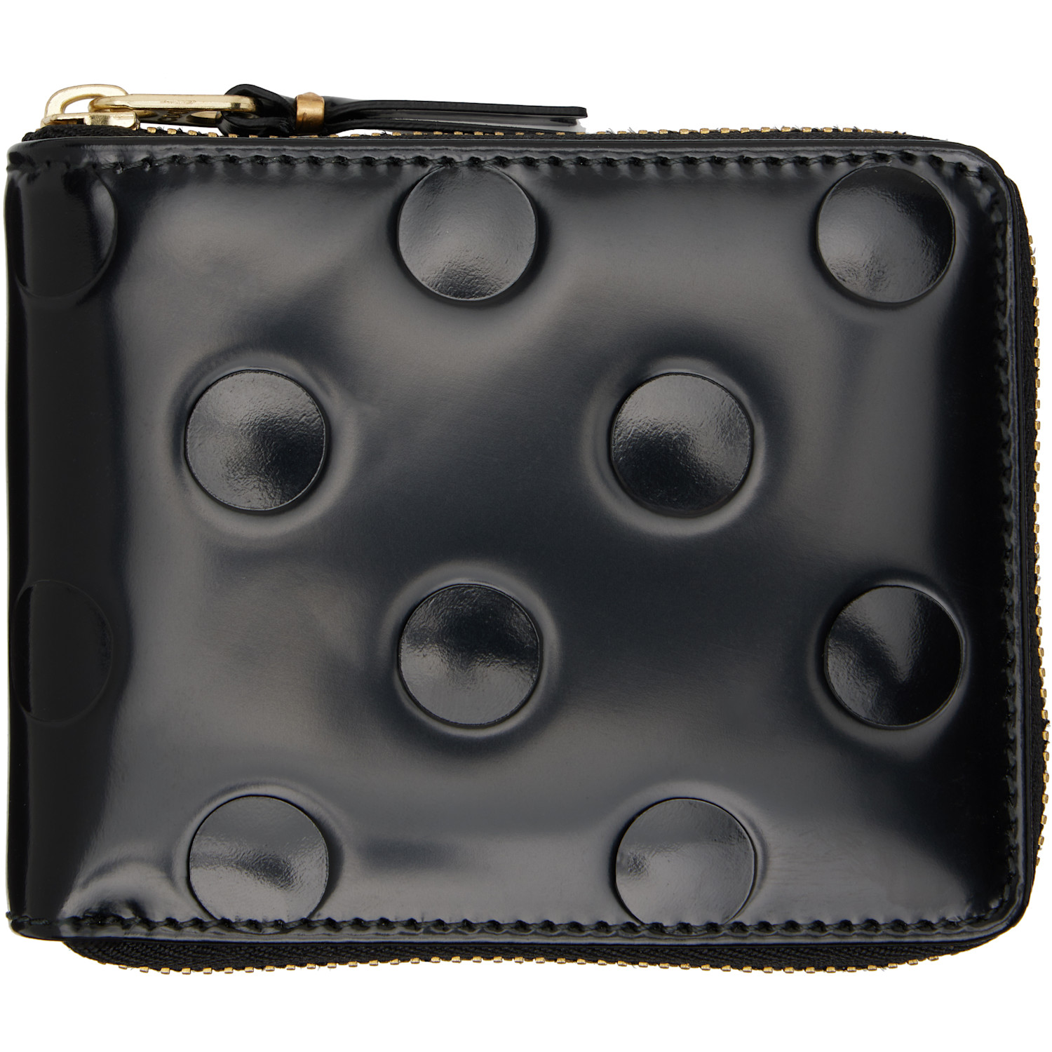 COMME des GARÇONS WALLETS Black Dots Embossed Leather Wallet
