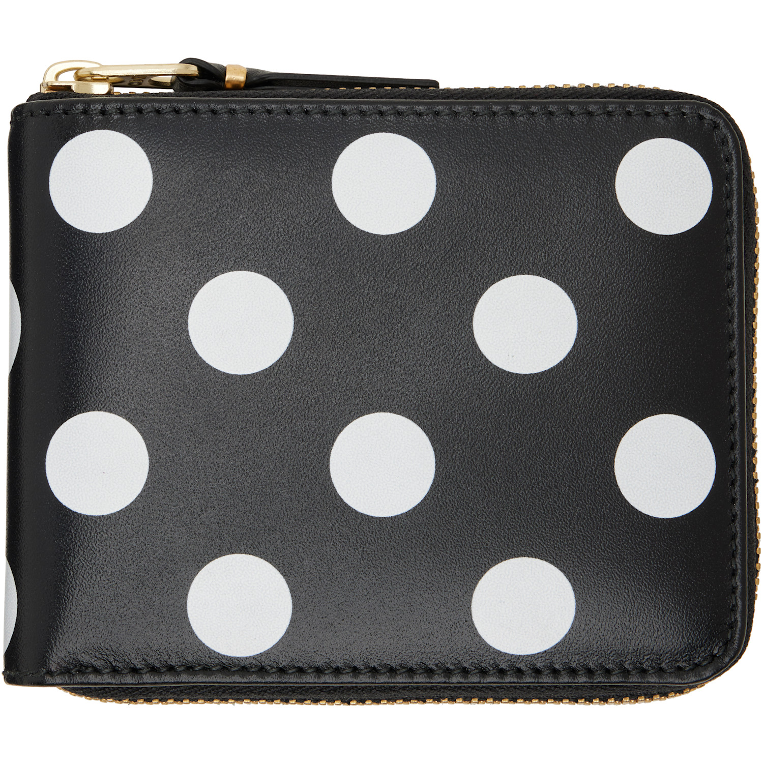 COMME des GARÇONS WALLETS Black & White Printed Polka Dots Wallet
