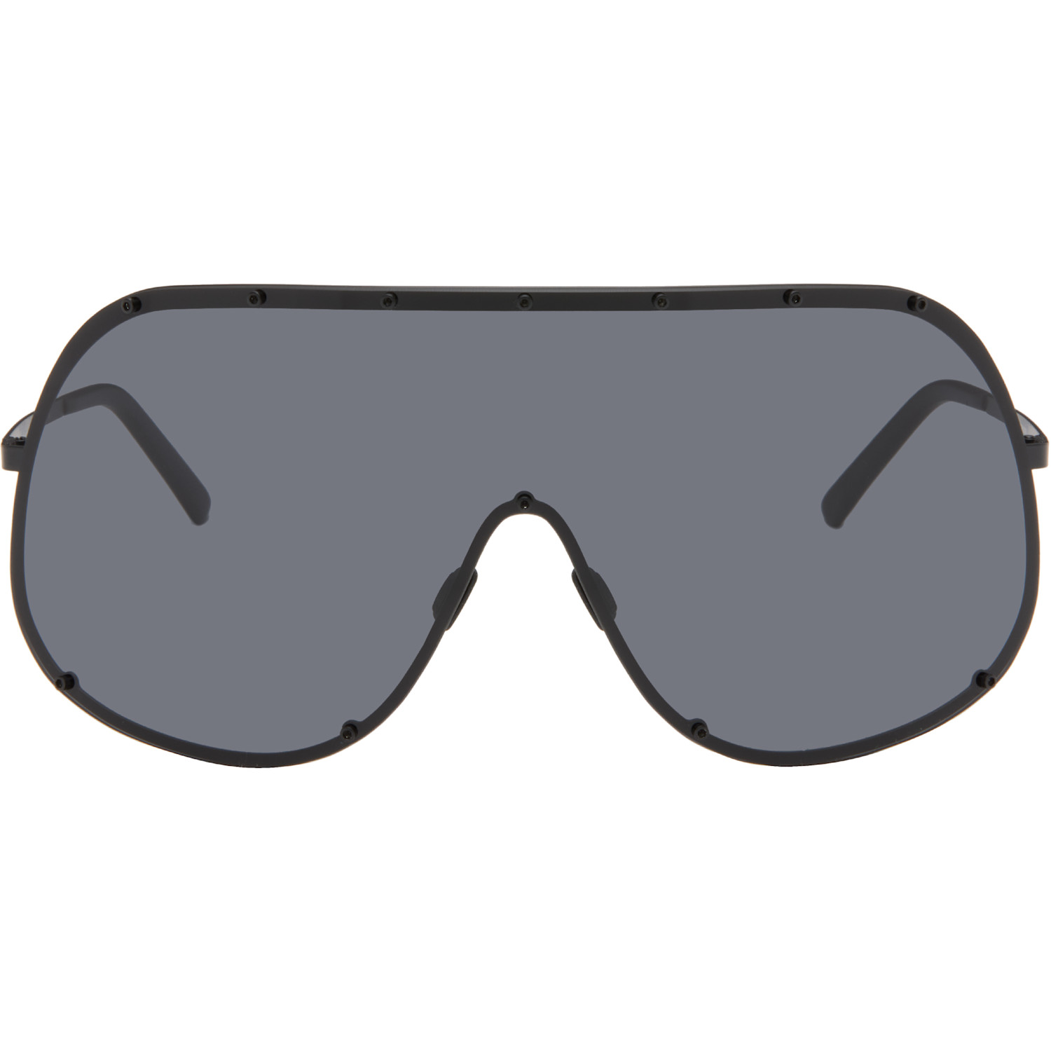 Rick Owens Black Shield Sunglasses