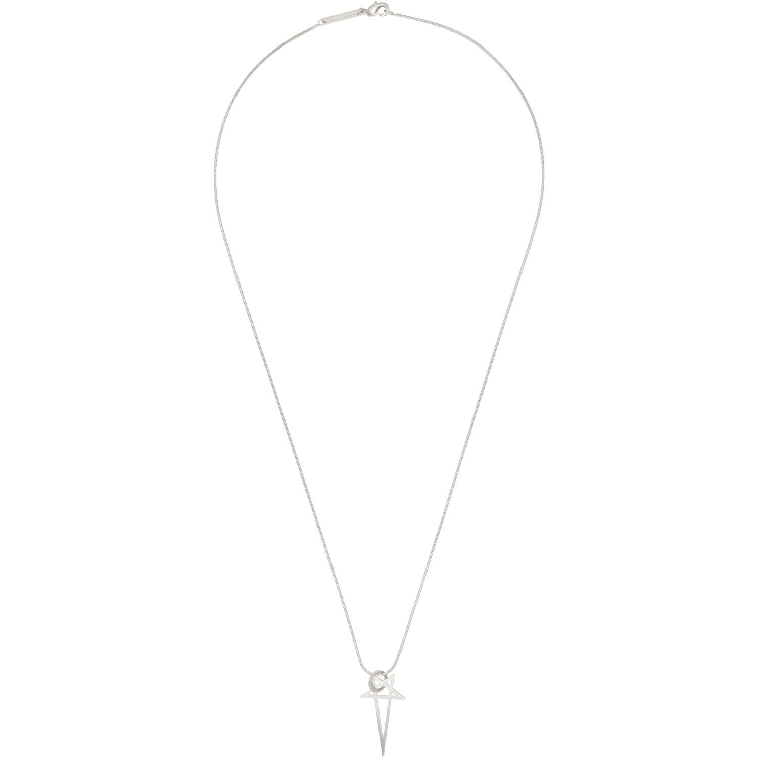 Rick Owens Pentagram Charm Necklace