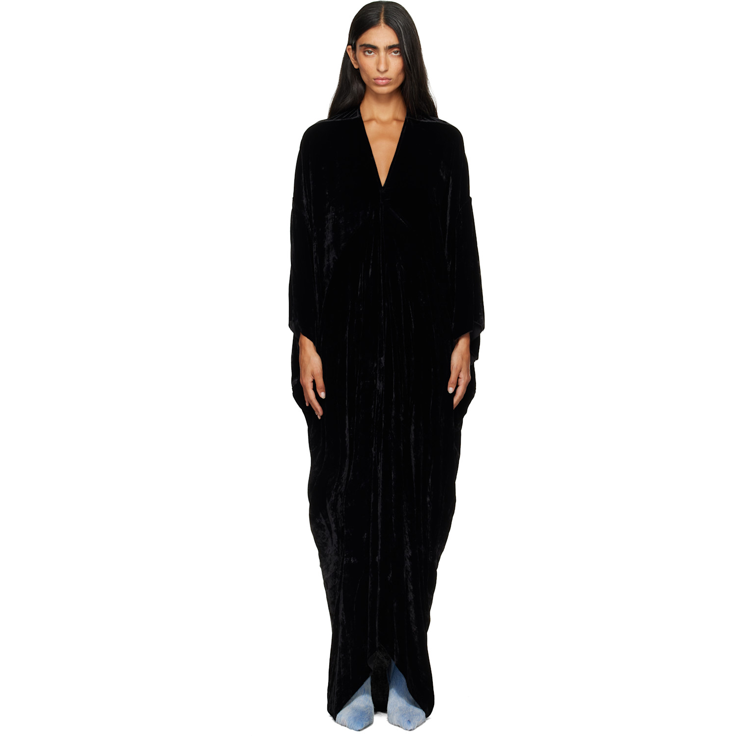 Rick Owens Black Tower Tommykite Maxi Dress