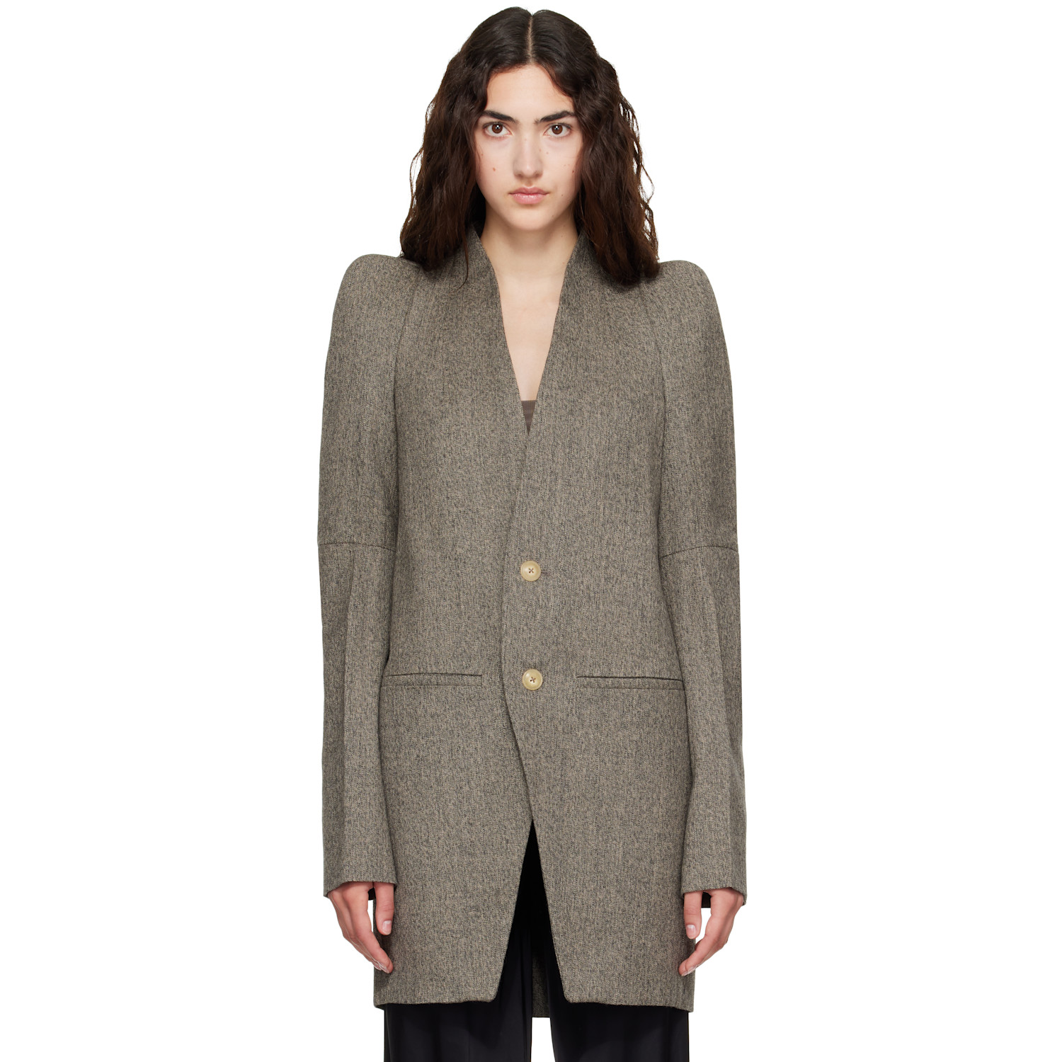 Rick Owens Gray Tower Metro Blazer