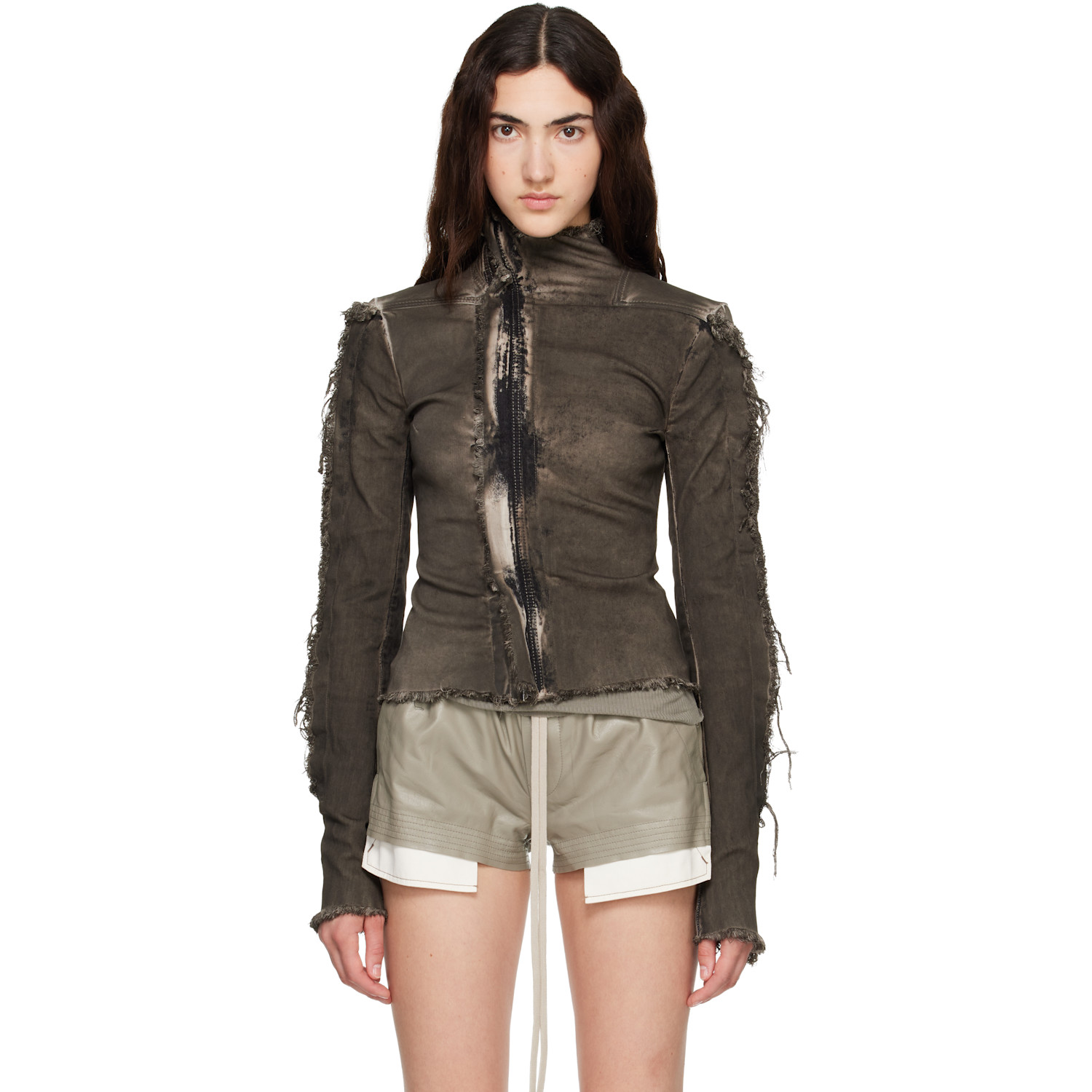 Rick Owens Brown Tower Gary Denim Jacket