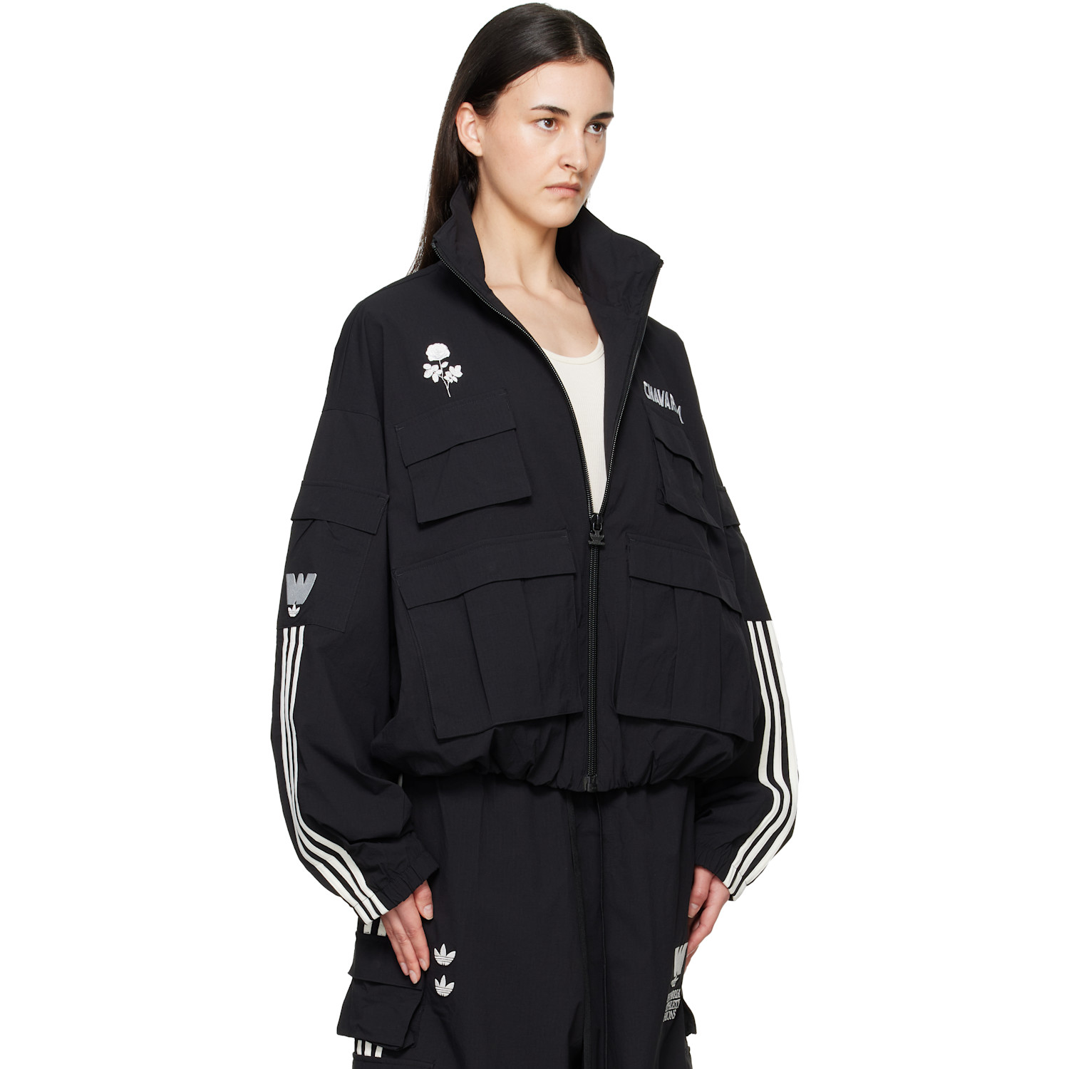 Willy Chavarria Black Adidas Originals Edition Cargo Jacket 