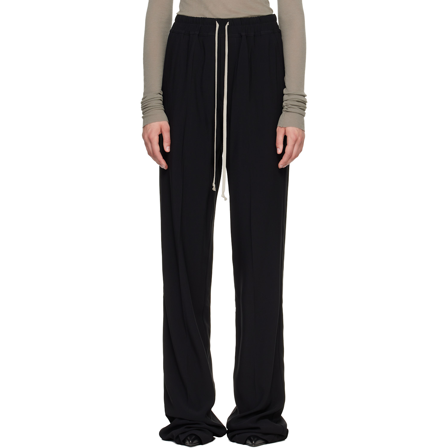 Rick Owens Black Tower Dietrich Drawstring Lounge Pants