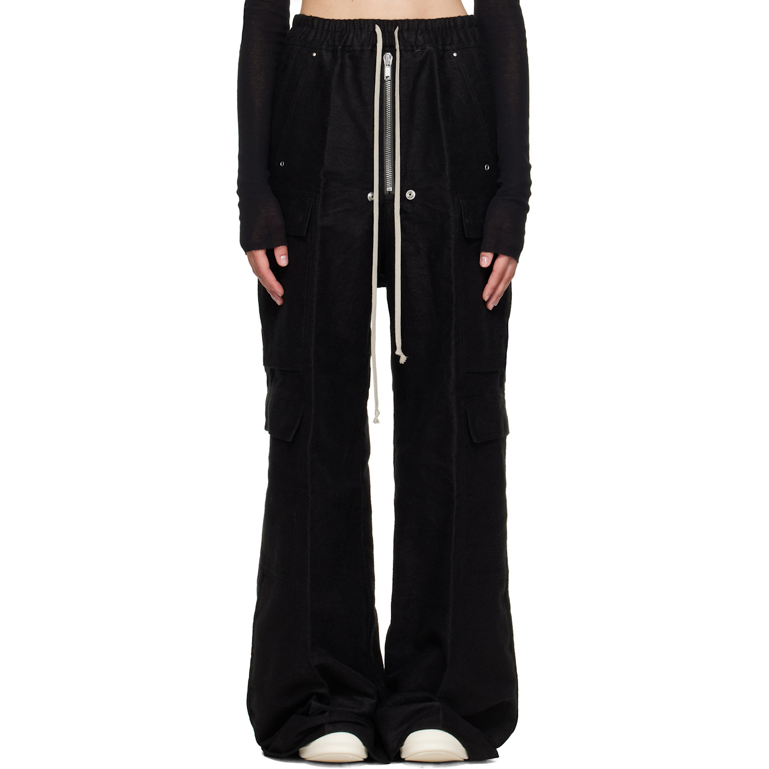 Rick Owens Black Tower Cargobelas Trousers