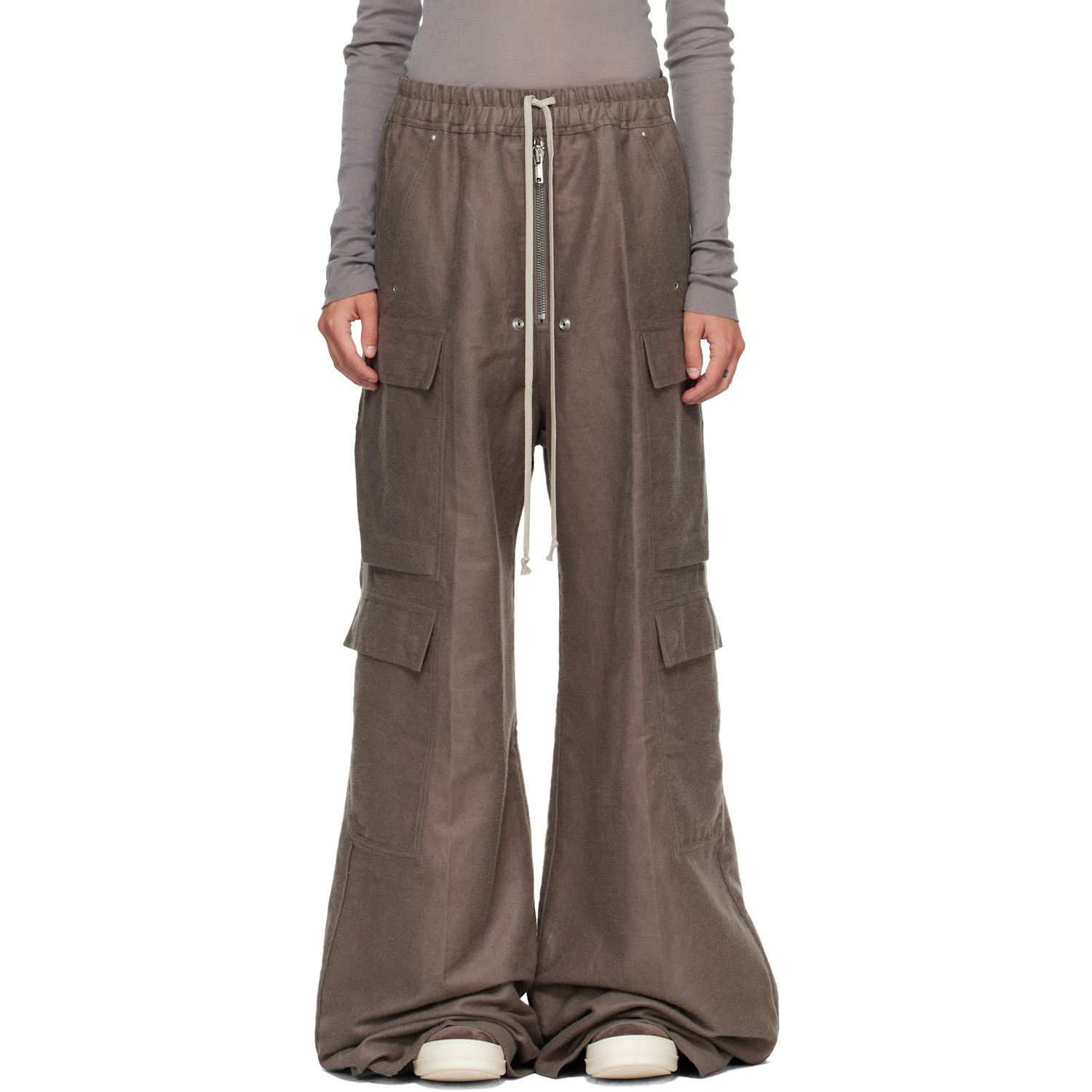 Rick Owens Gray Tower Cargobelas Cargo Pants