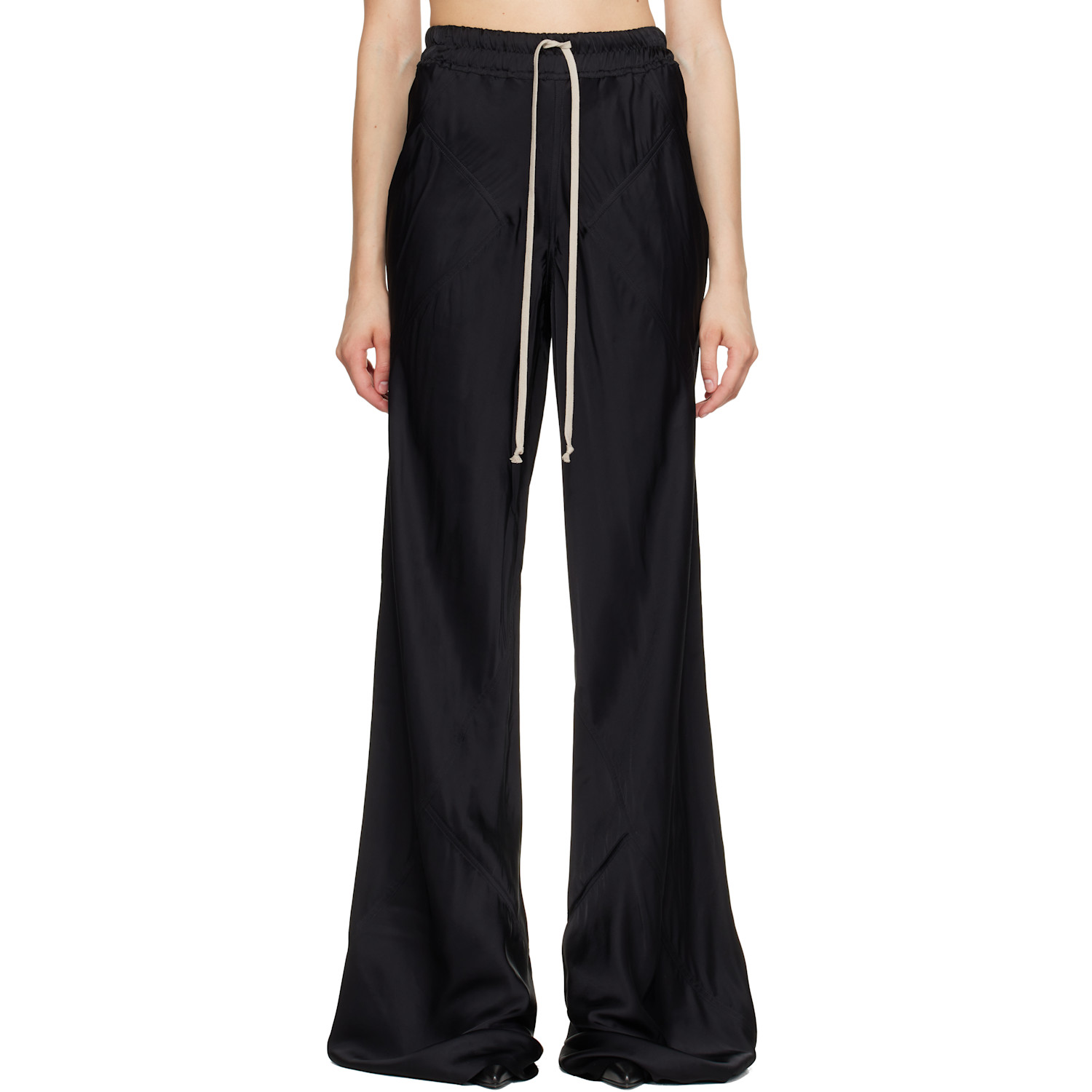 Rick Owens Black Tower Drawstring Bias Trousers