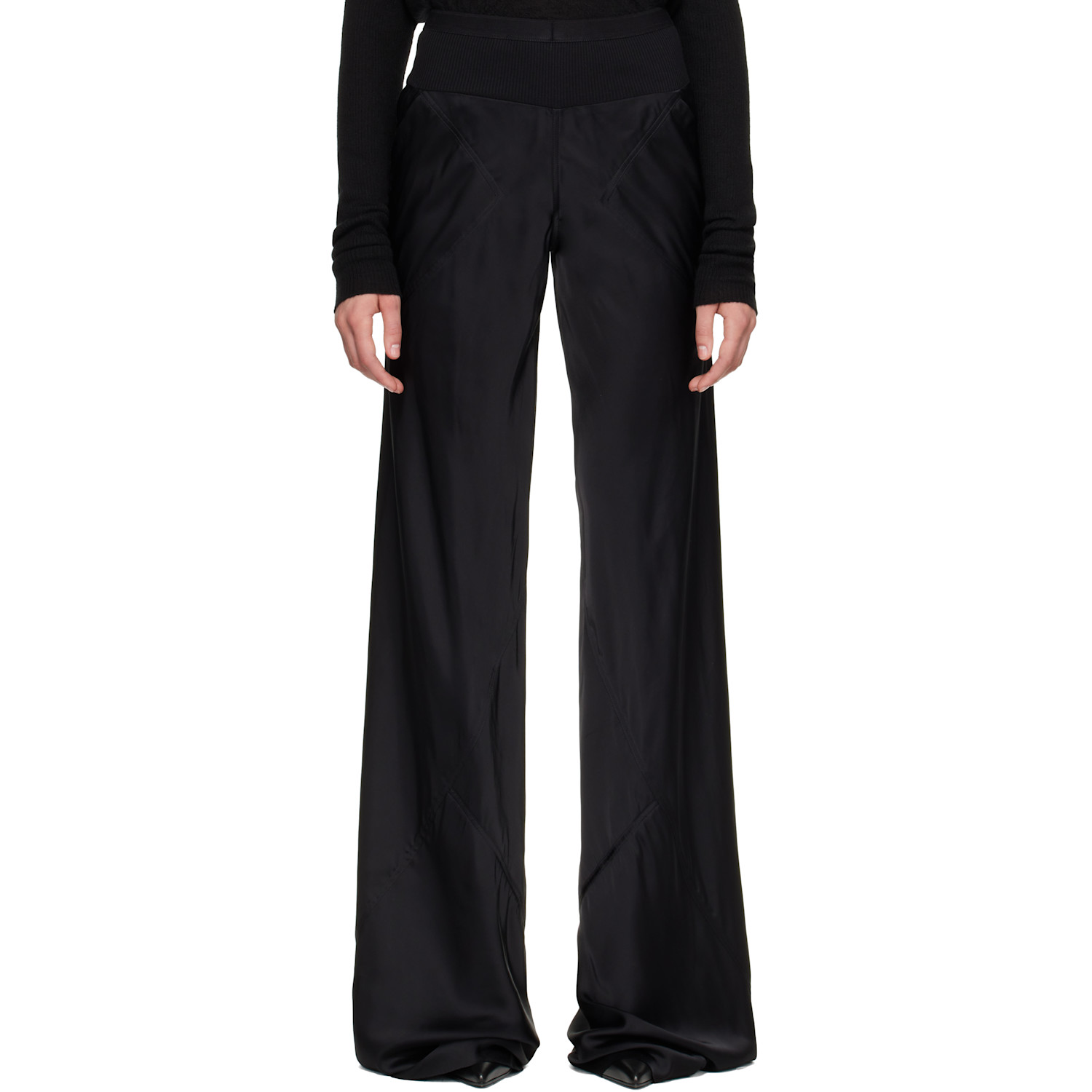 Rick Owens Black Tower Bias Trousers