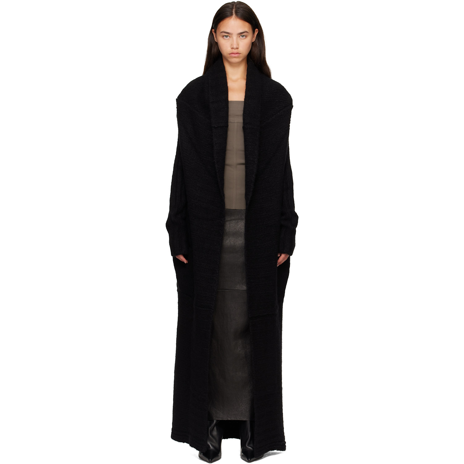 Rick Owens Black Tower Dafne Robe Cardigan