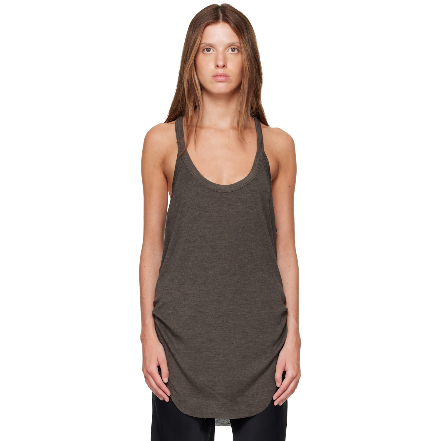 Rick Owens Brown Tower Gigi Tank Top