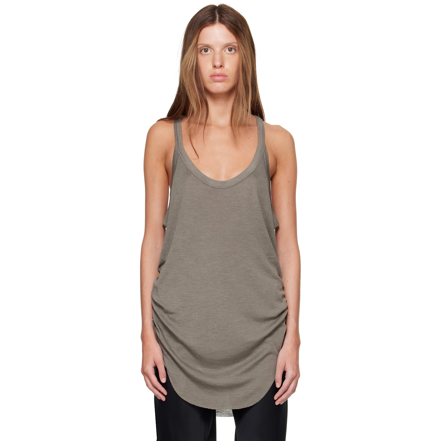 Rick Owens Taupe Tower Gigi Tank Top