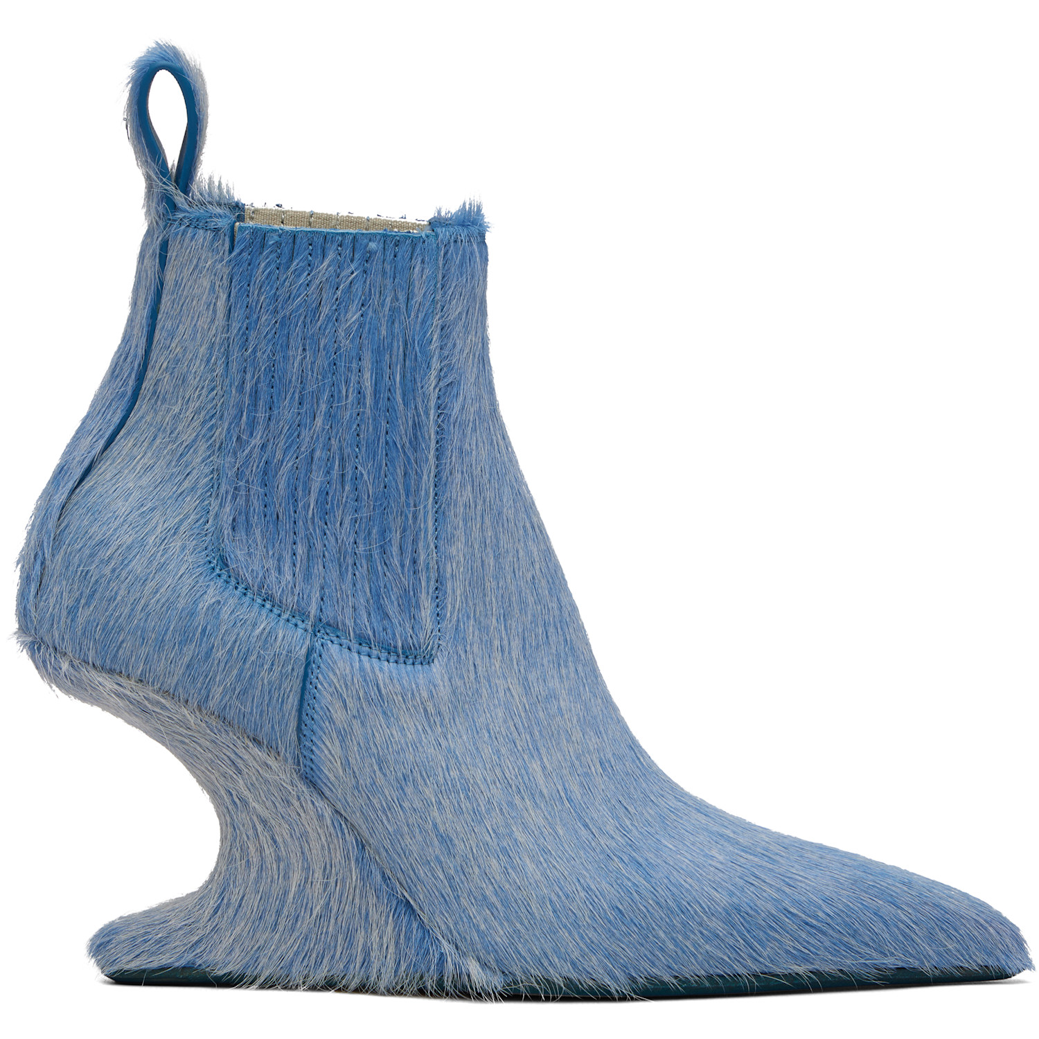 Rick Owens Blue Cantilever 8 Sharp Ankle Boots