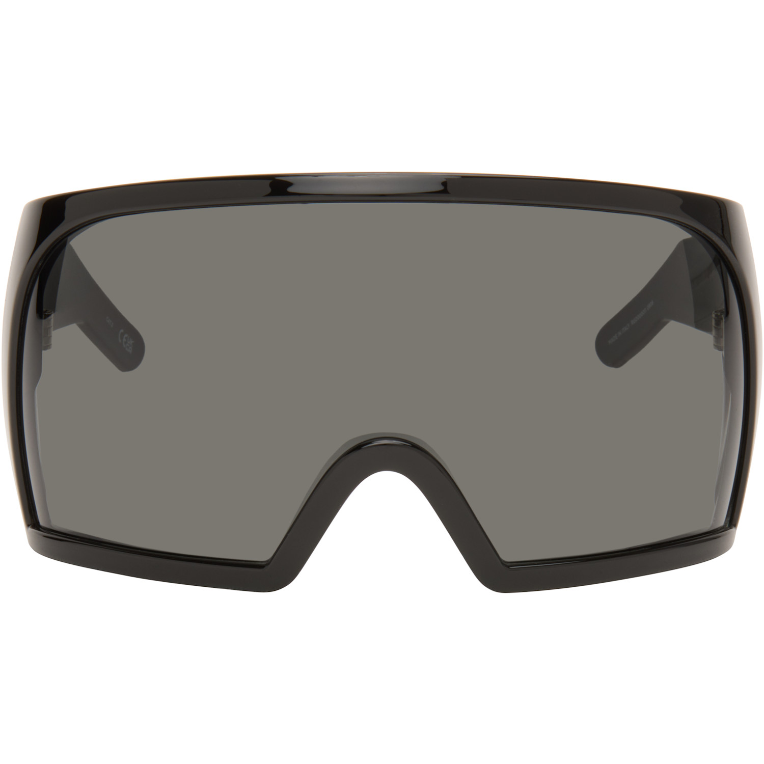 Rick Owens Black Kriester Shiny Sunglasses