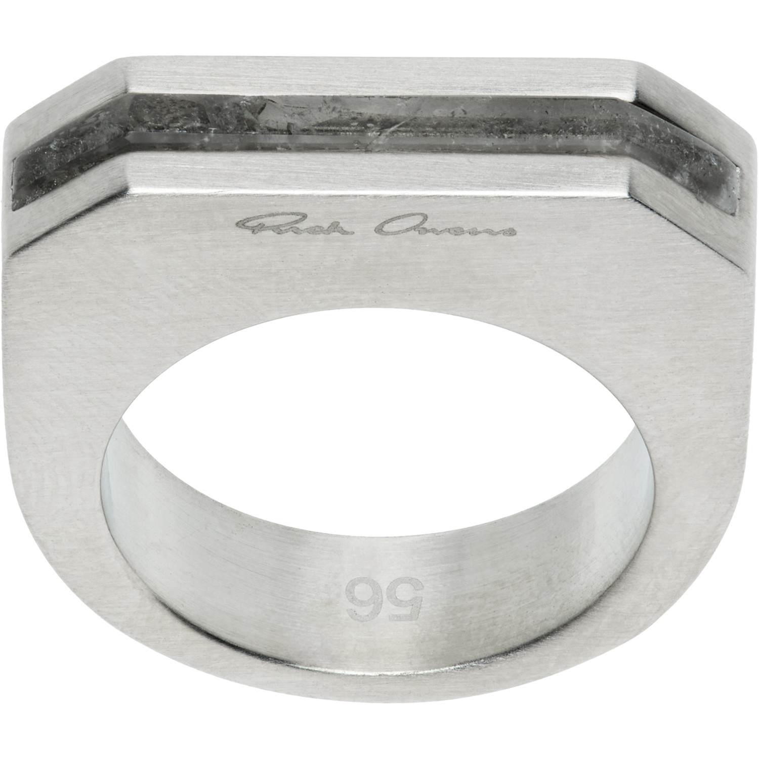 Rick Owens Hollywood Crystal Beveled Ring