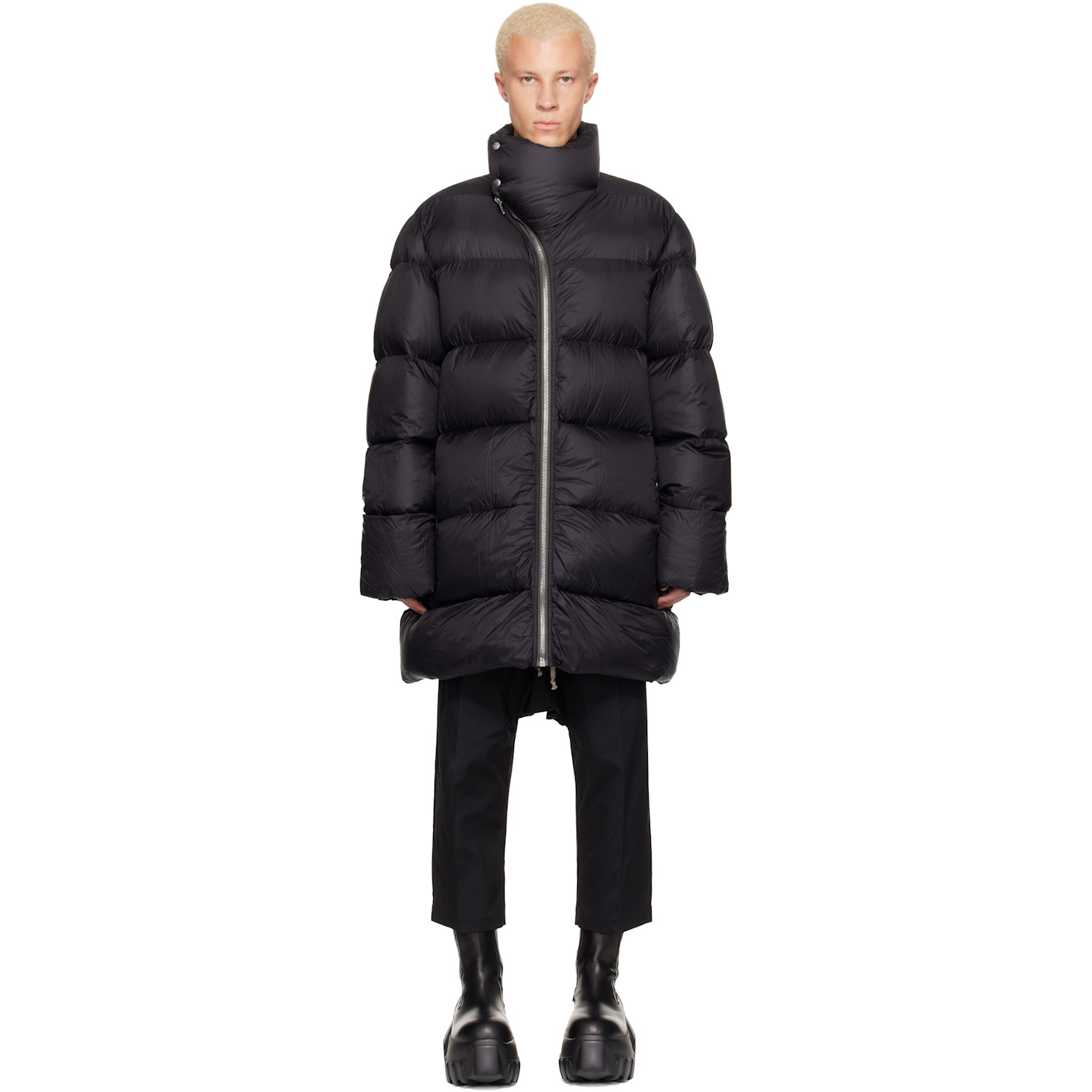 Rick Owens Black Tower Turtle Down Coat