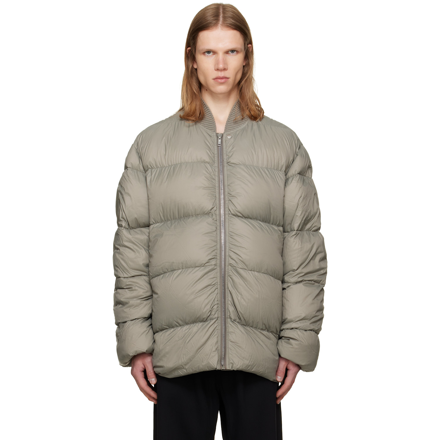 Rick Owens Gray Tower Classic Down Flight Jacket