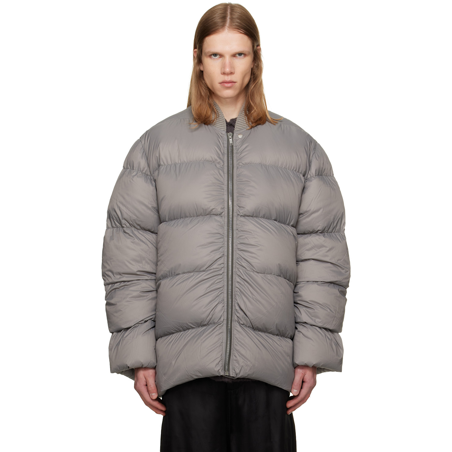 Rick Owens Taupe Tower Classic Flight Down Jacket