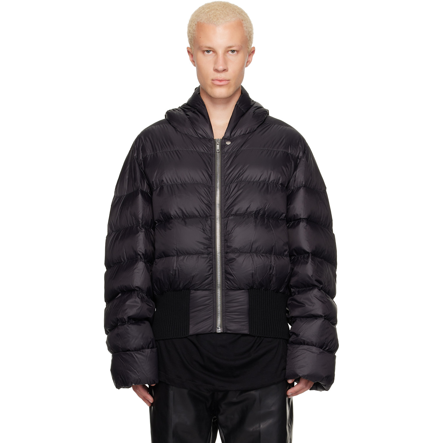 Rick Owens Black Tower Hooded Jacket