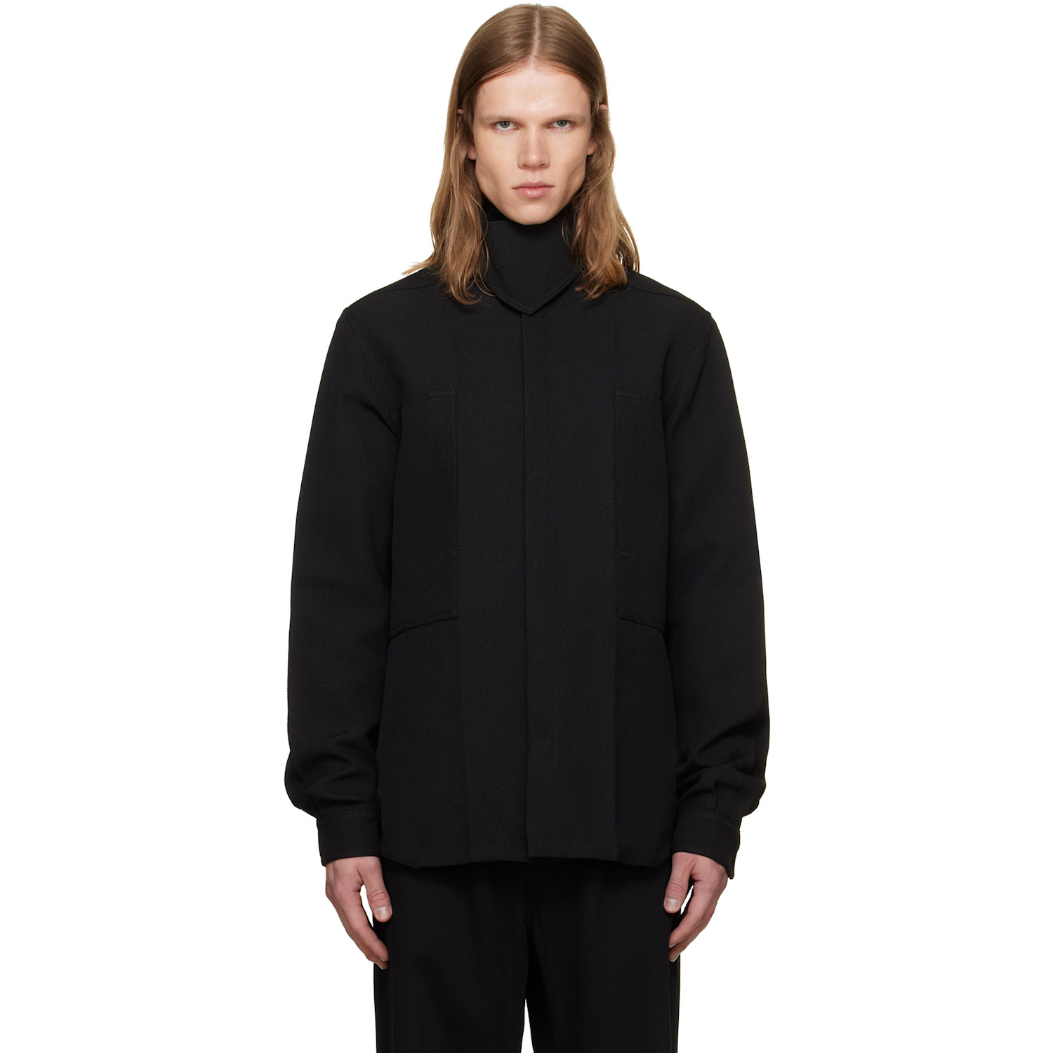 Rick Owens Black Tower Outershirt Jacket