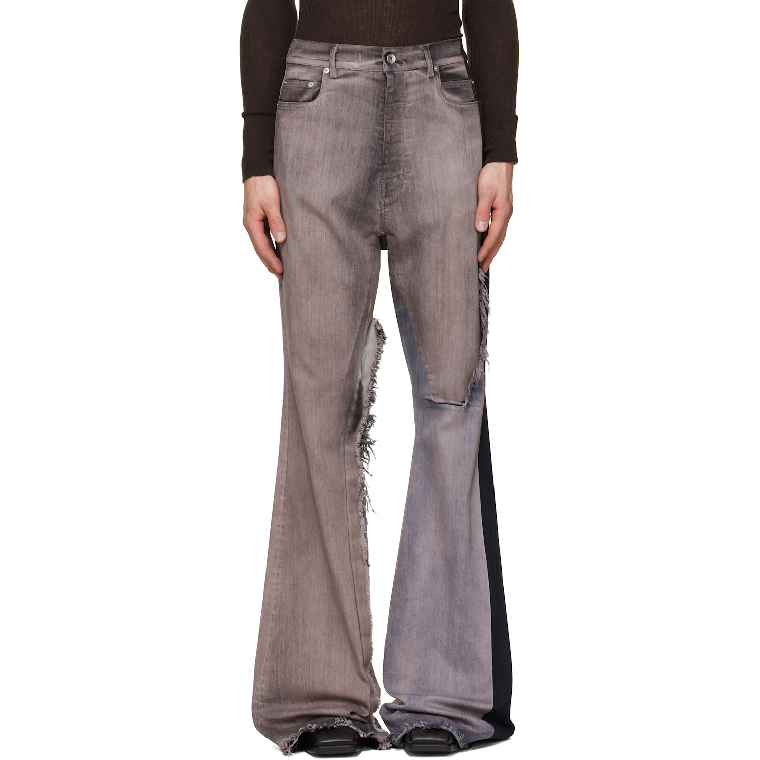 Rick Owens Pink Tower Bolan Bootcut Jeans