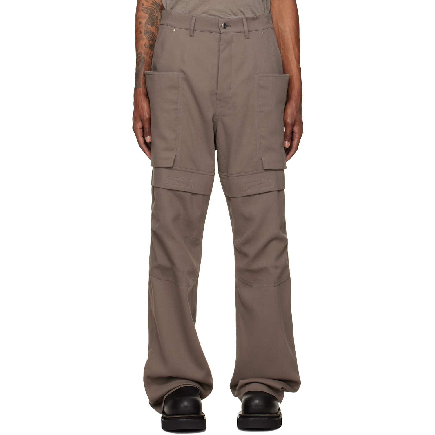 Rick Owens Gray Tower Stefan Cargo Pants