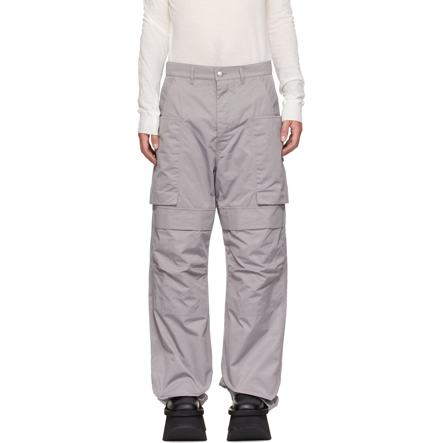 Rick Owens Gray Tower Stefan Cargo Pants