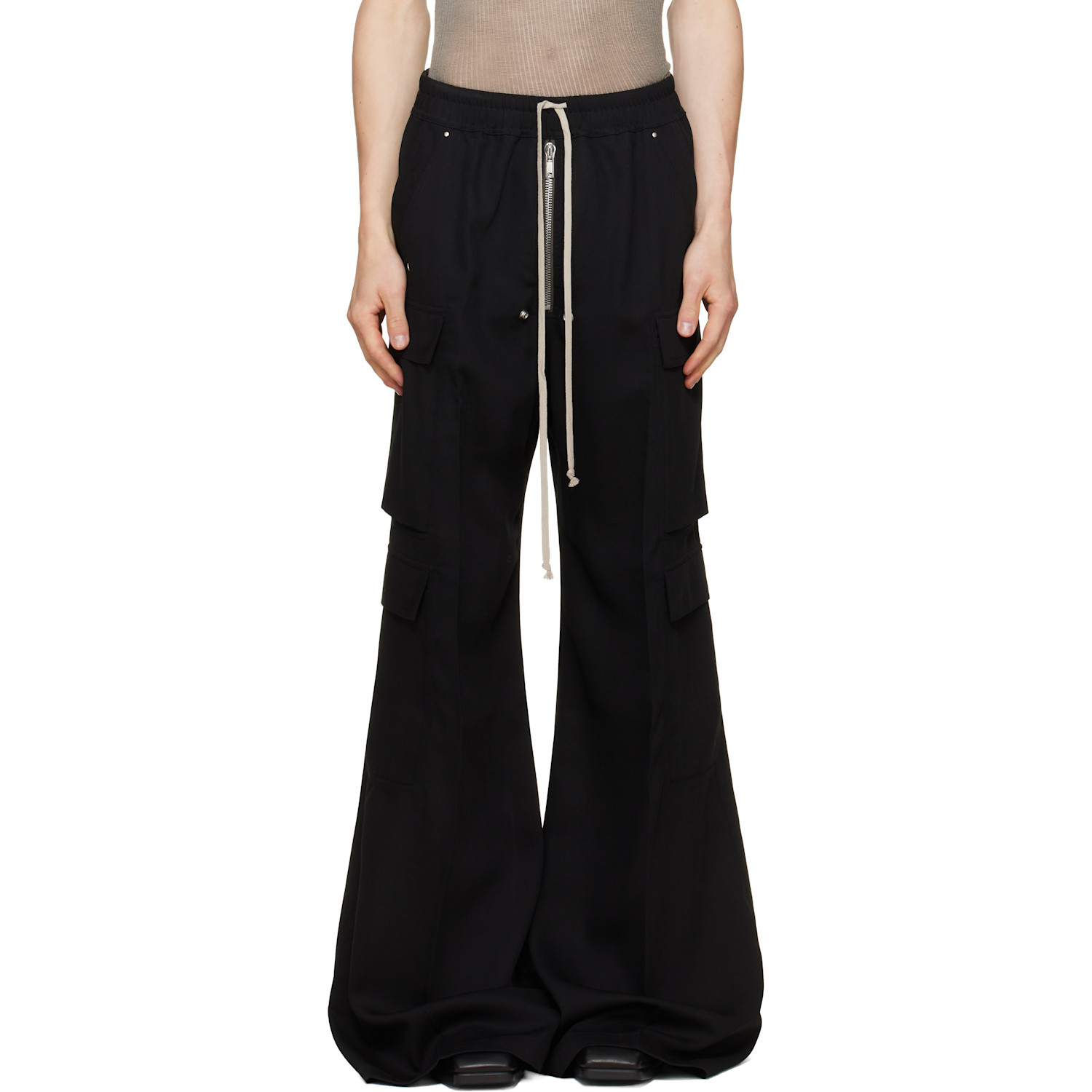 Rick Owens Black Tower Cargobelas Cargo Pants