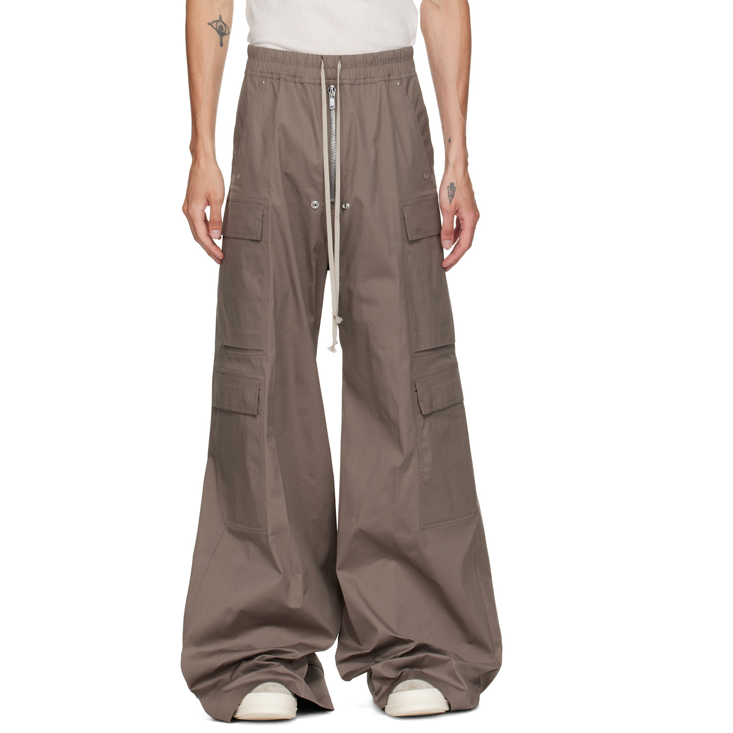 Rick Owens Gray Tower Cargobelas Cargo Pants