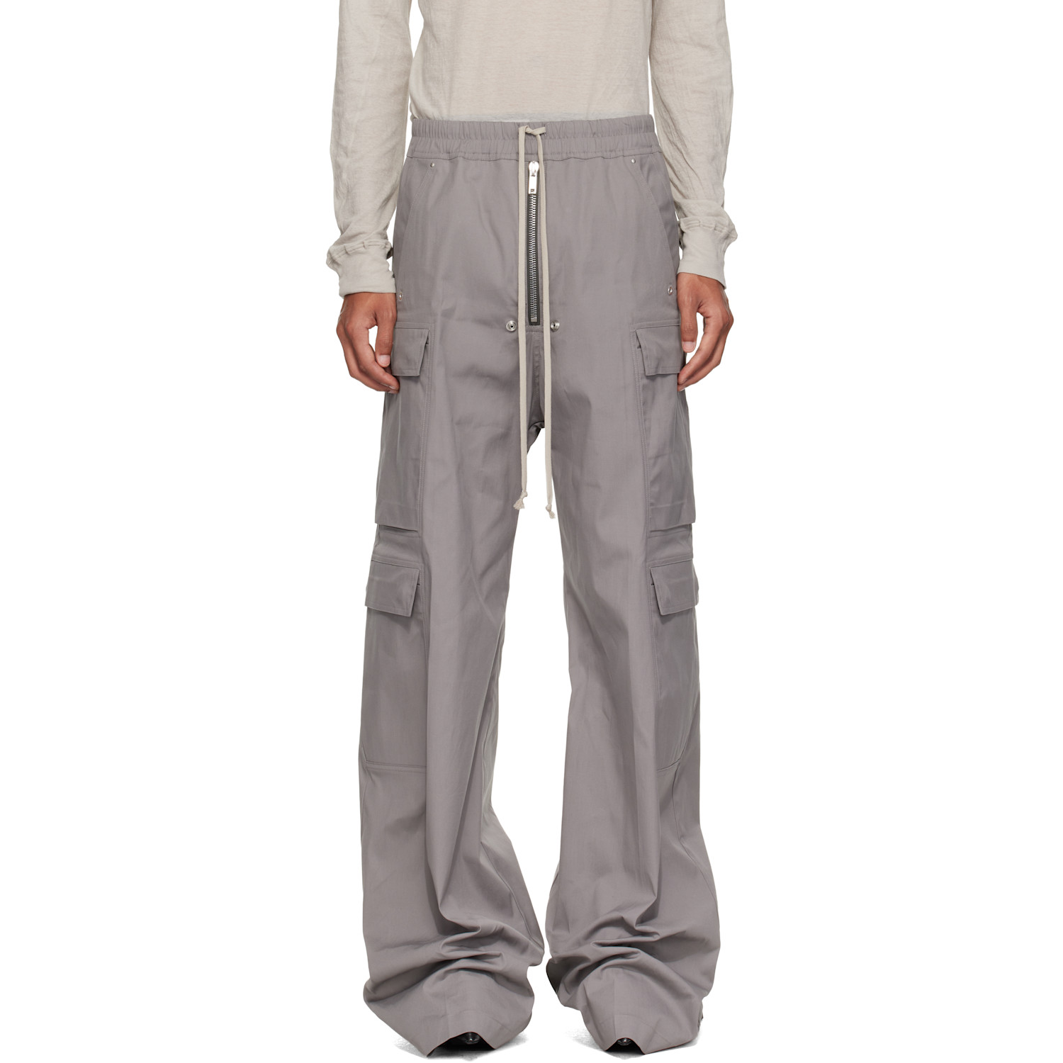 Rick Owens Gray Tower Cargobelas Cargo Pants