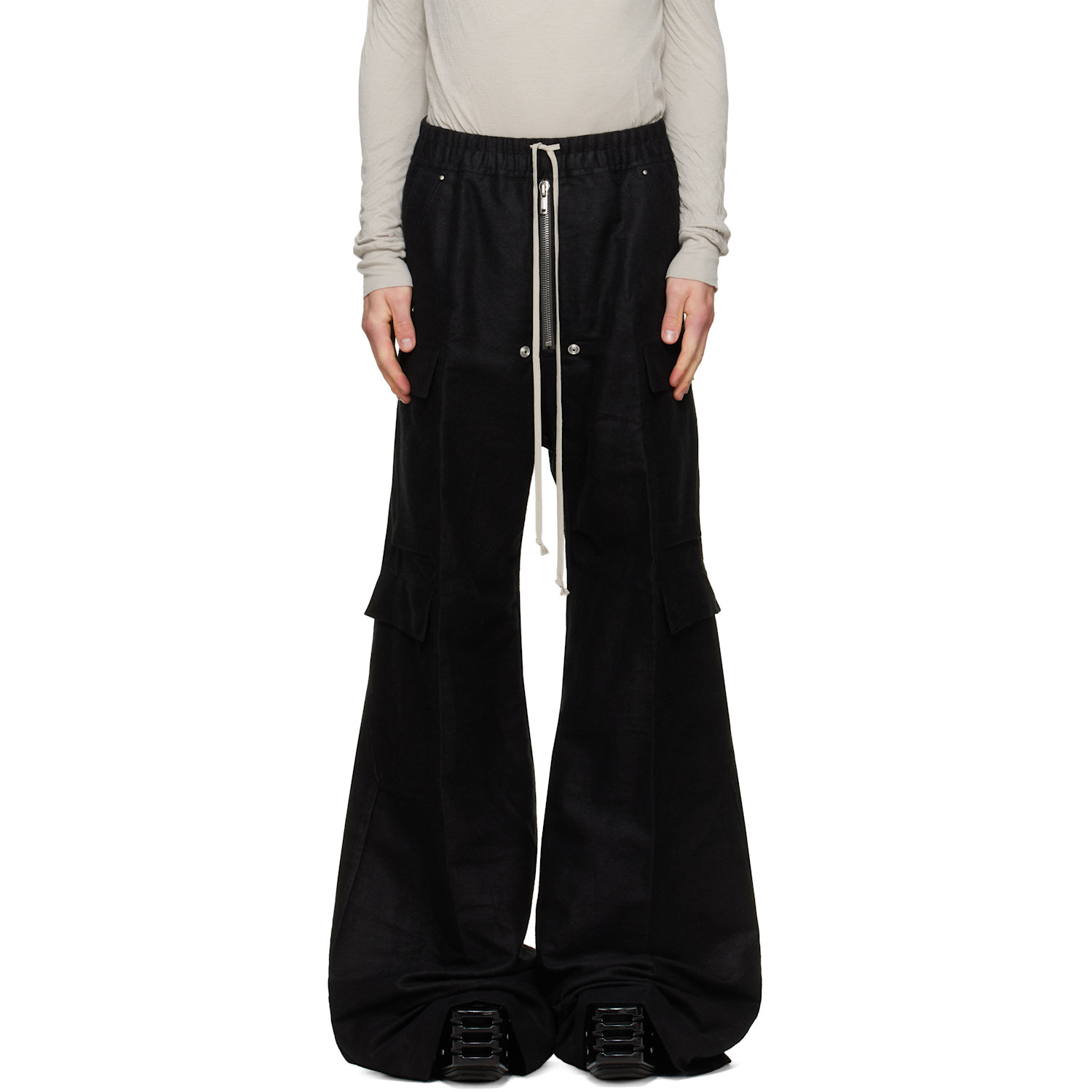 Rick Owens Black Tower Cargobelas Cargo Pants