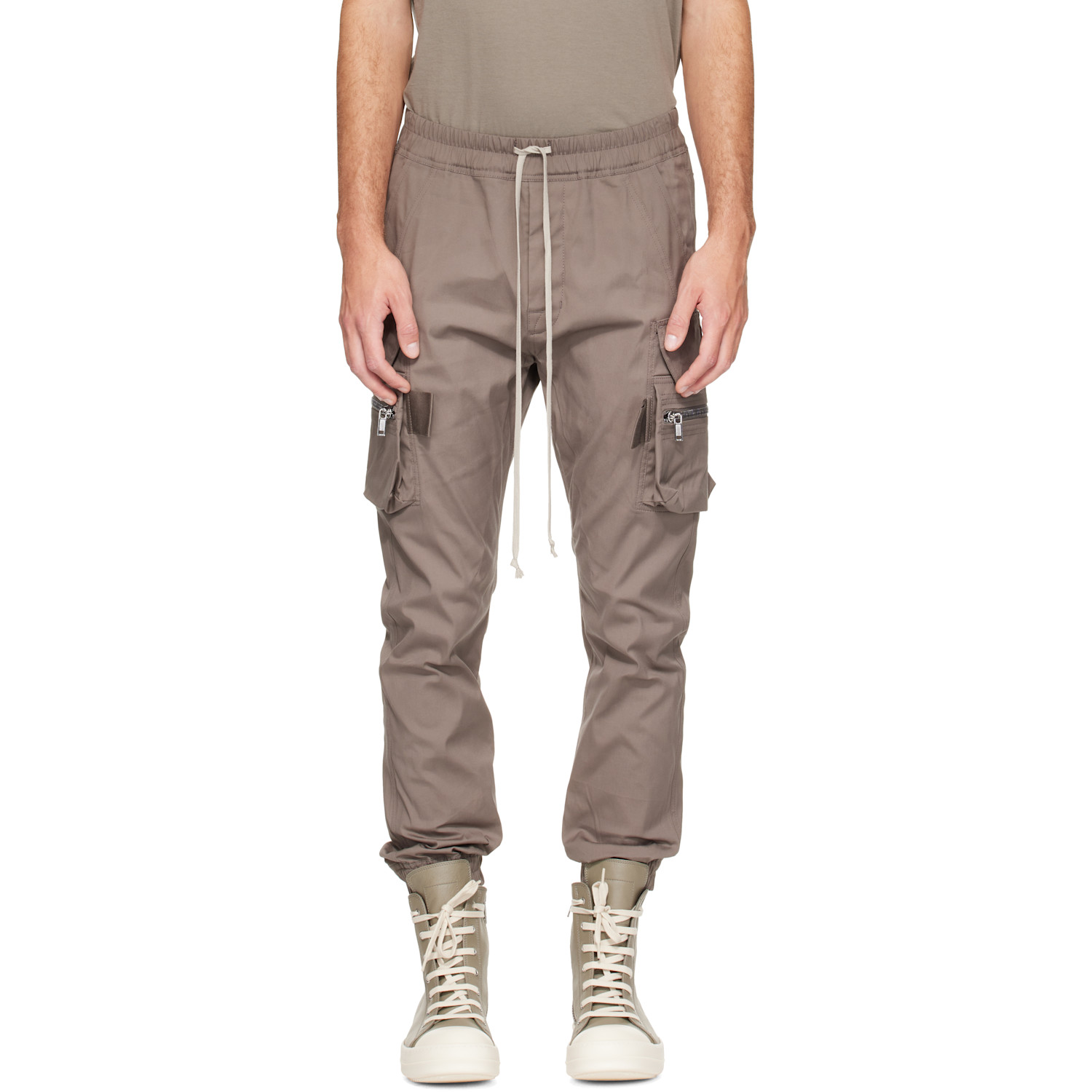 Rick Owens Gray Tower Mastodon Cargo Pants