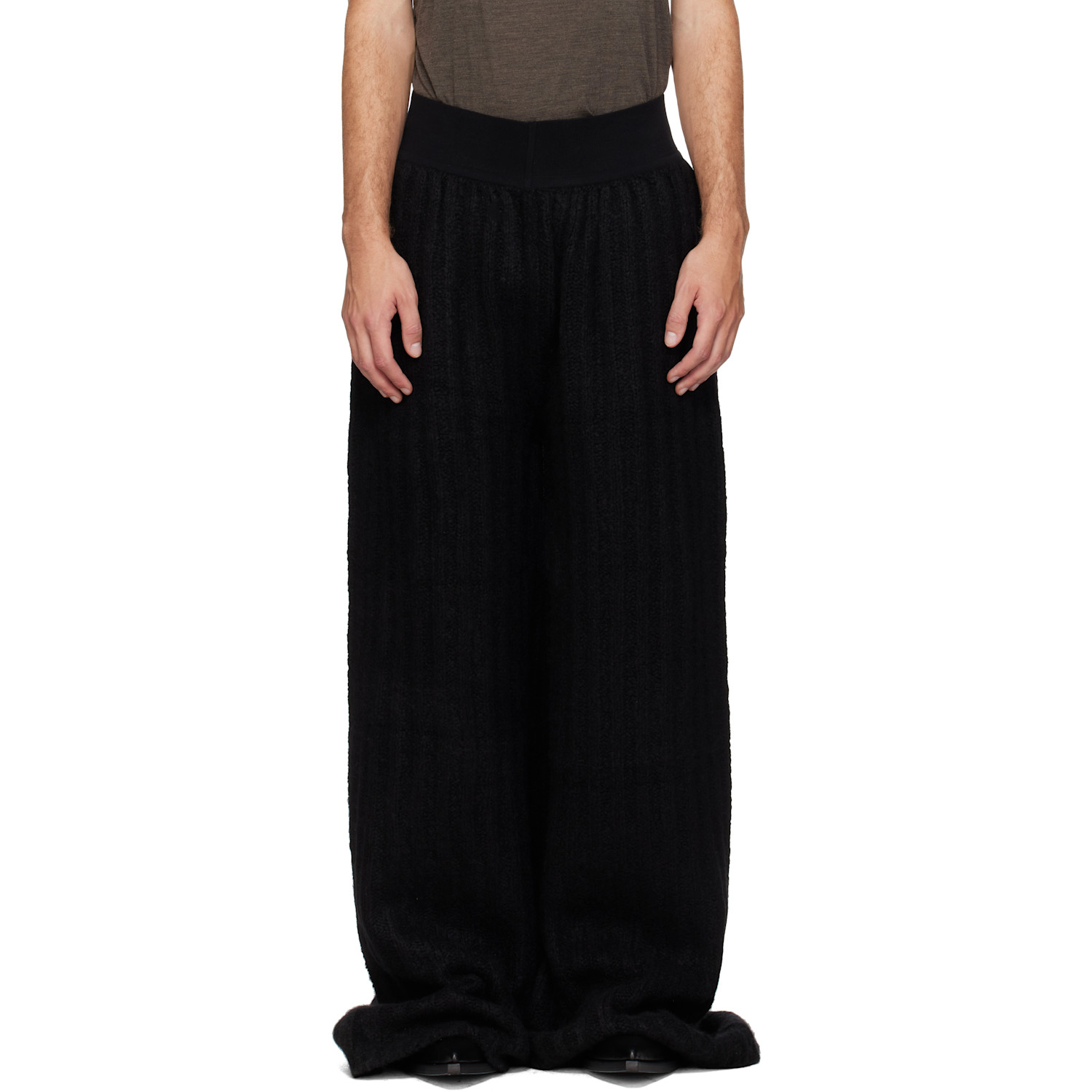 Rick Owens Black Tower Rib Lounge Pants