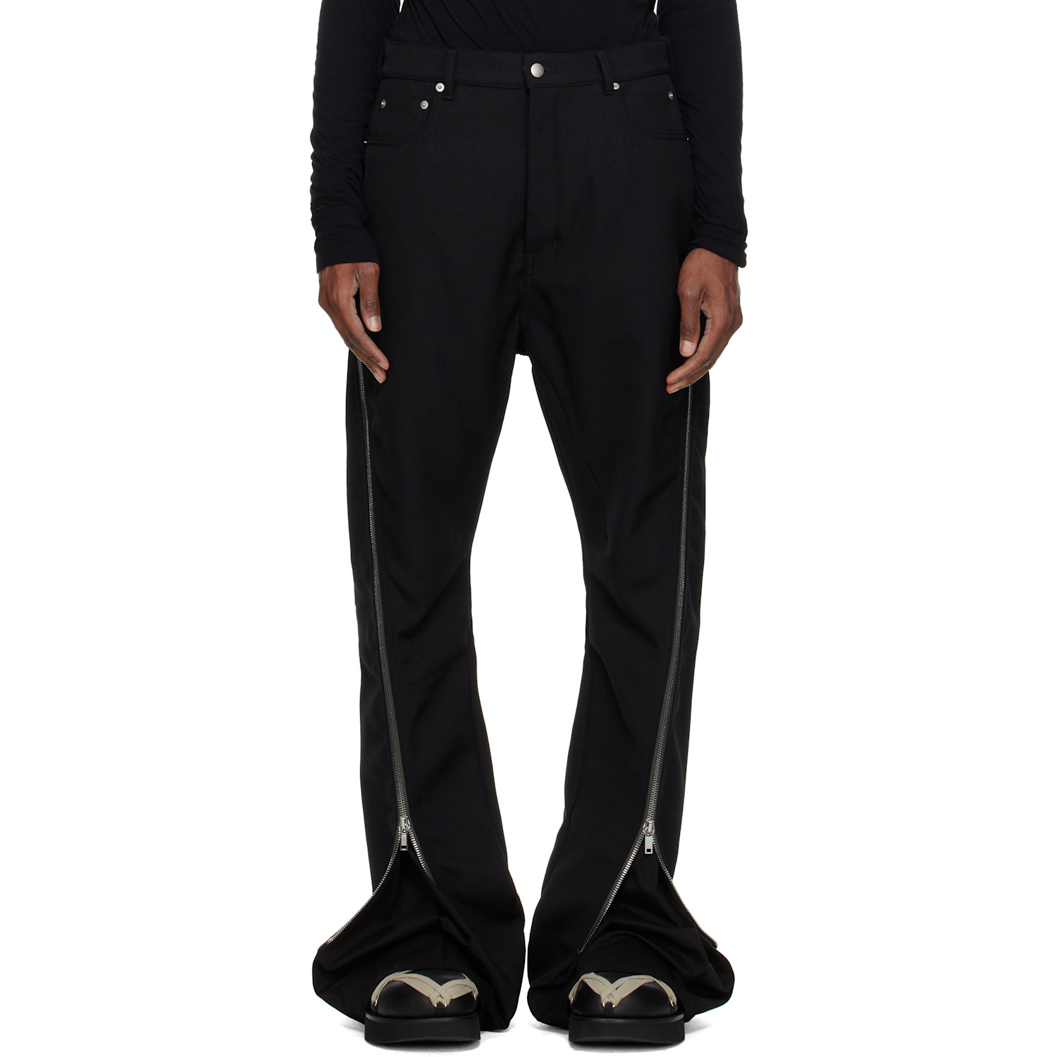 Rick Owens Black Tower Bolan Banana Trousers