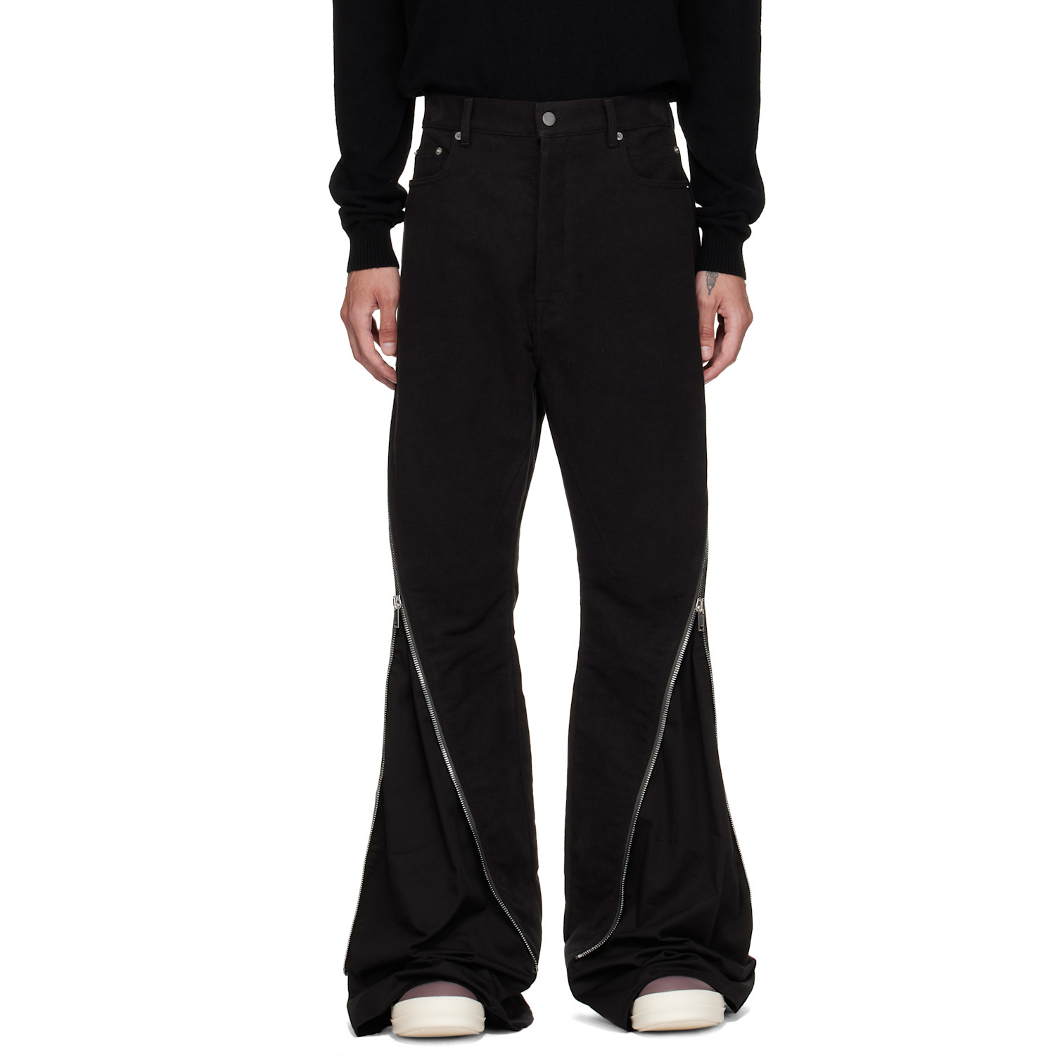 Rick Owens Black Tower Bolan Banana Trousers