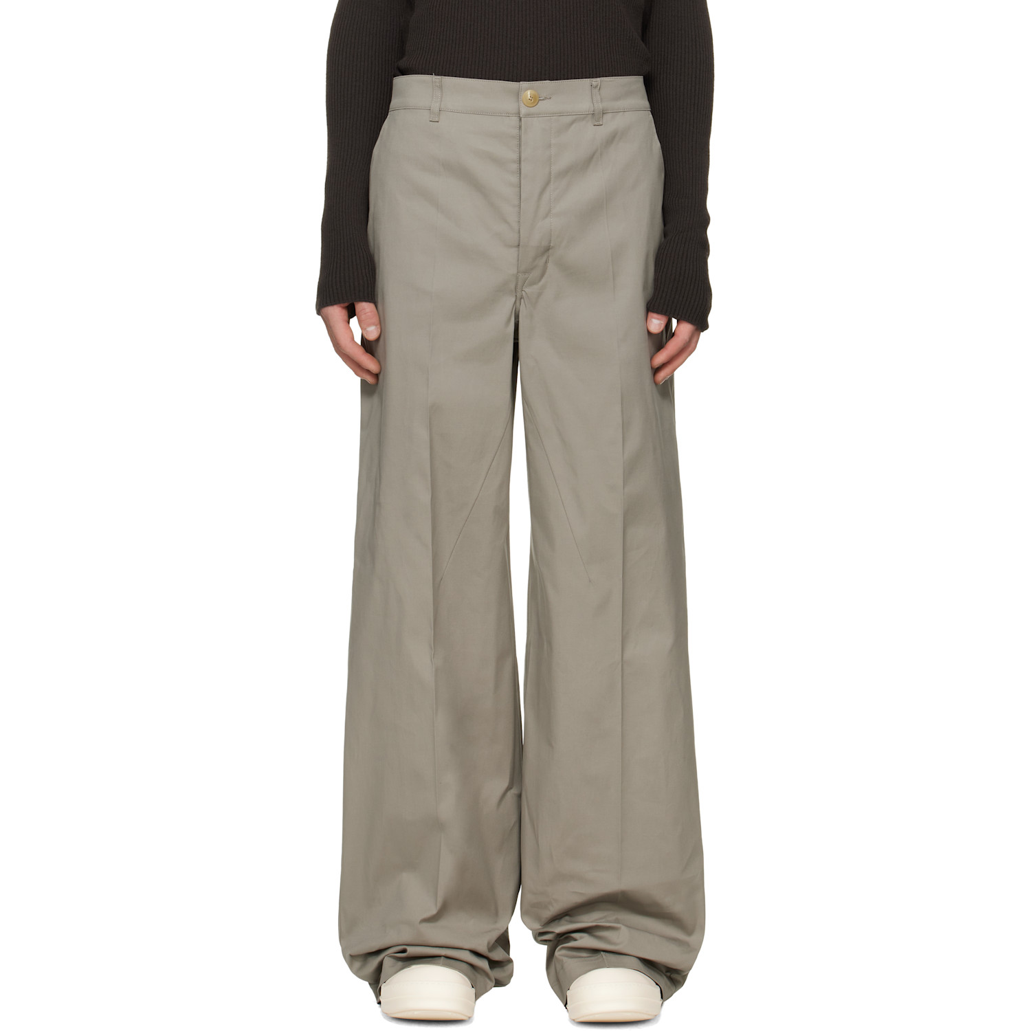 Rick Owens Taupe Tower Work Trousers