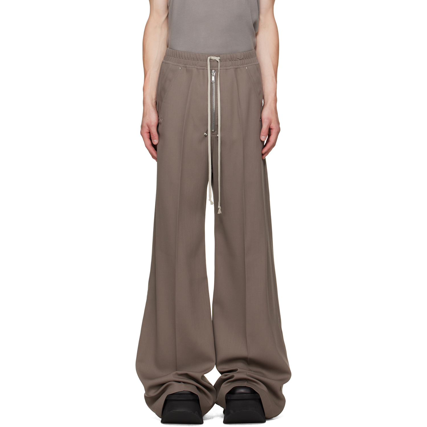 Rick Owens Gray Tower Wide Bela Trousers