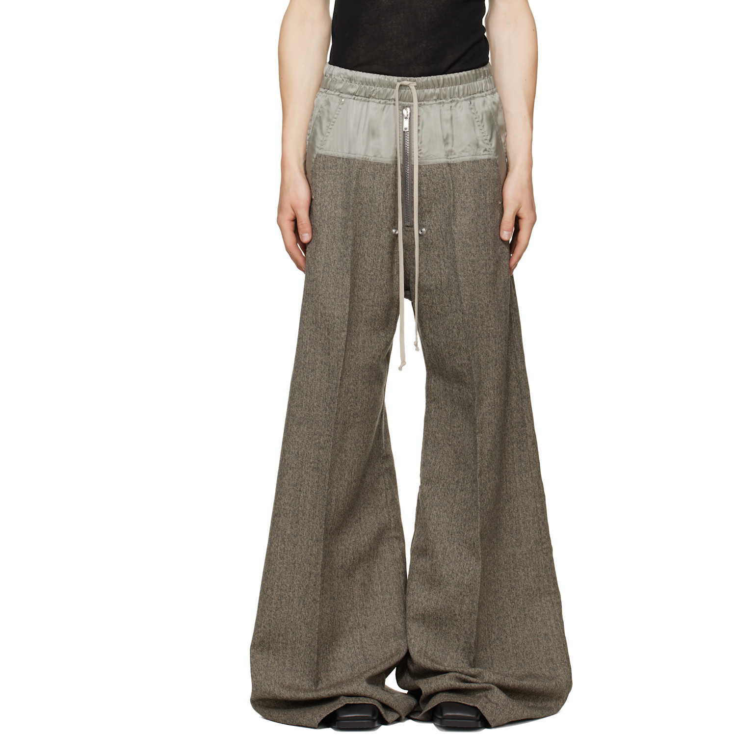 Rick Owens Taupe Tower Wide Bela Trousers