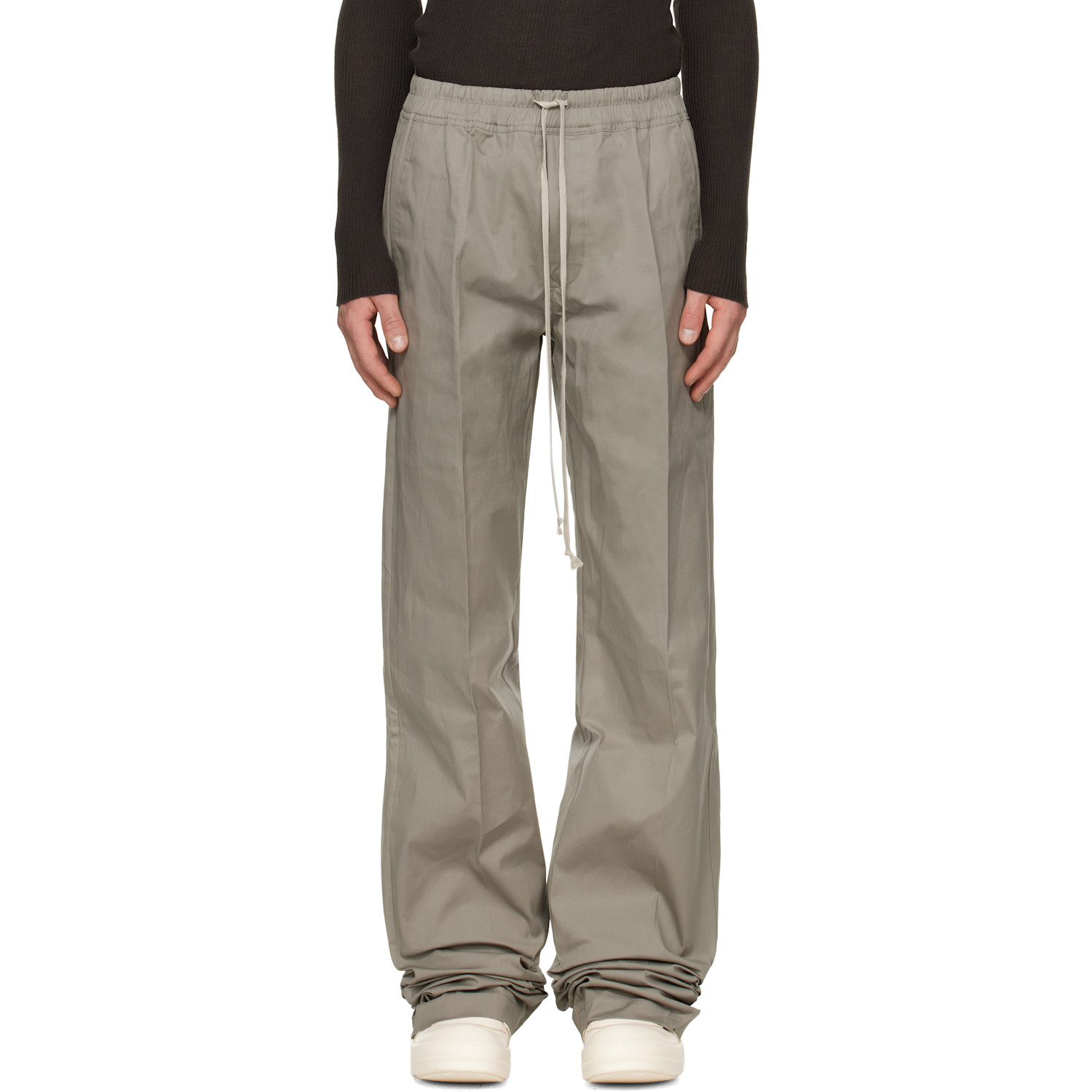 Rick Owens Taupe Tower Dietrich Drawstring Trousers